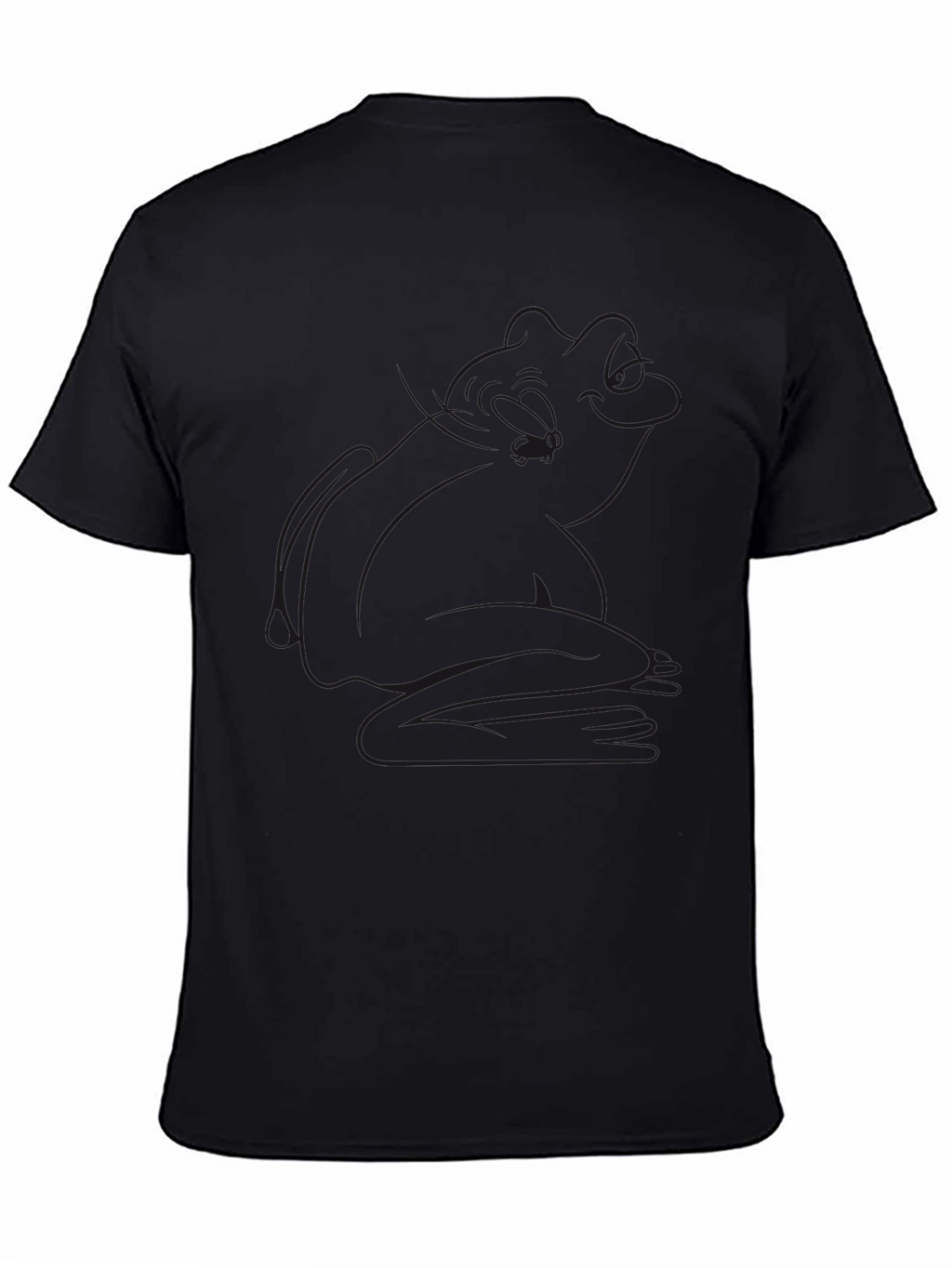 Mens Black Short Sleeve Crew Neck Tee