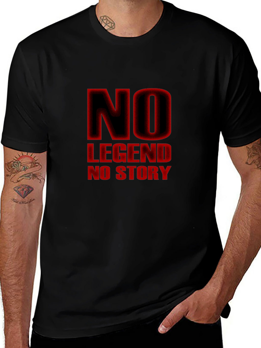 No Legend No Story Black Graphic Tee