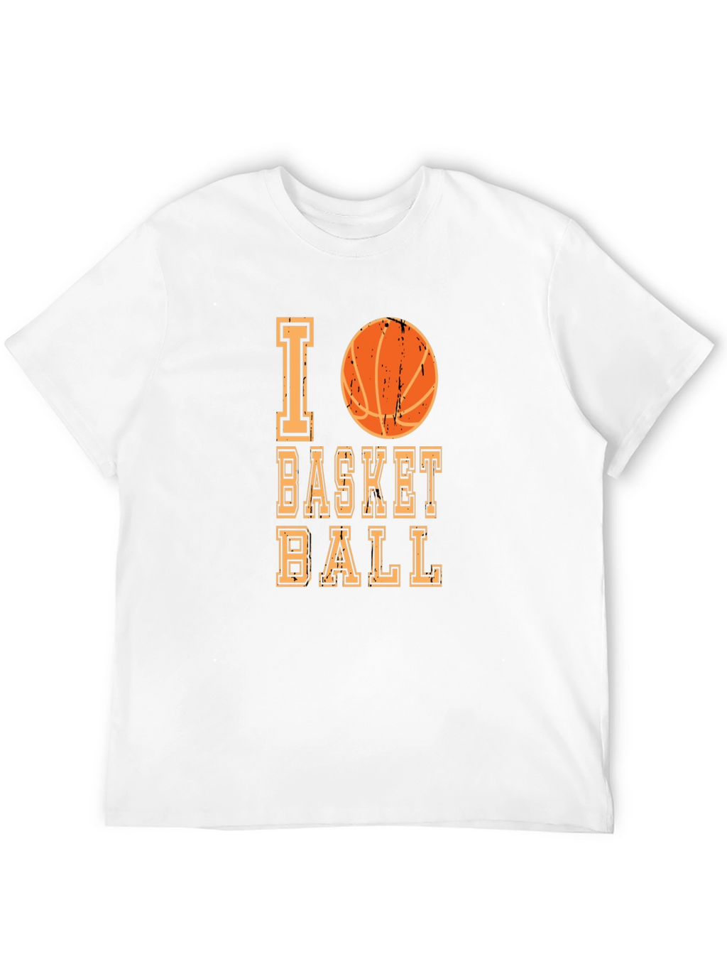 I Love Basketball Graphic T-Shirt - Casual Tee