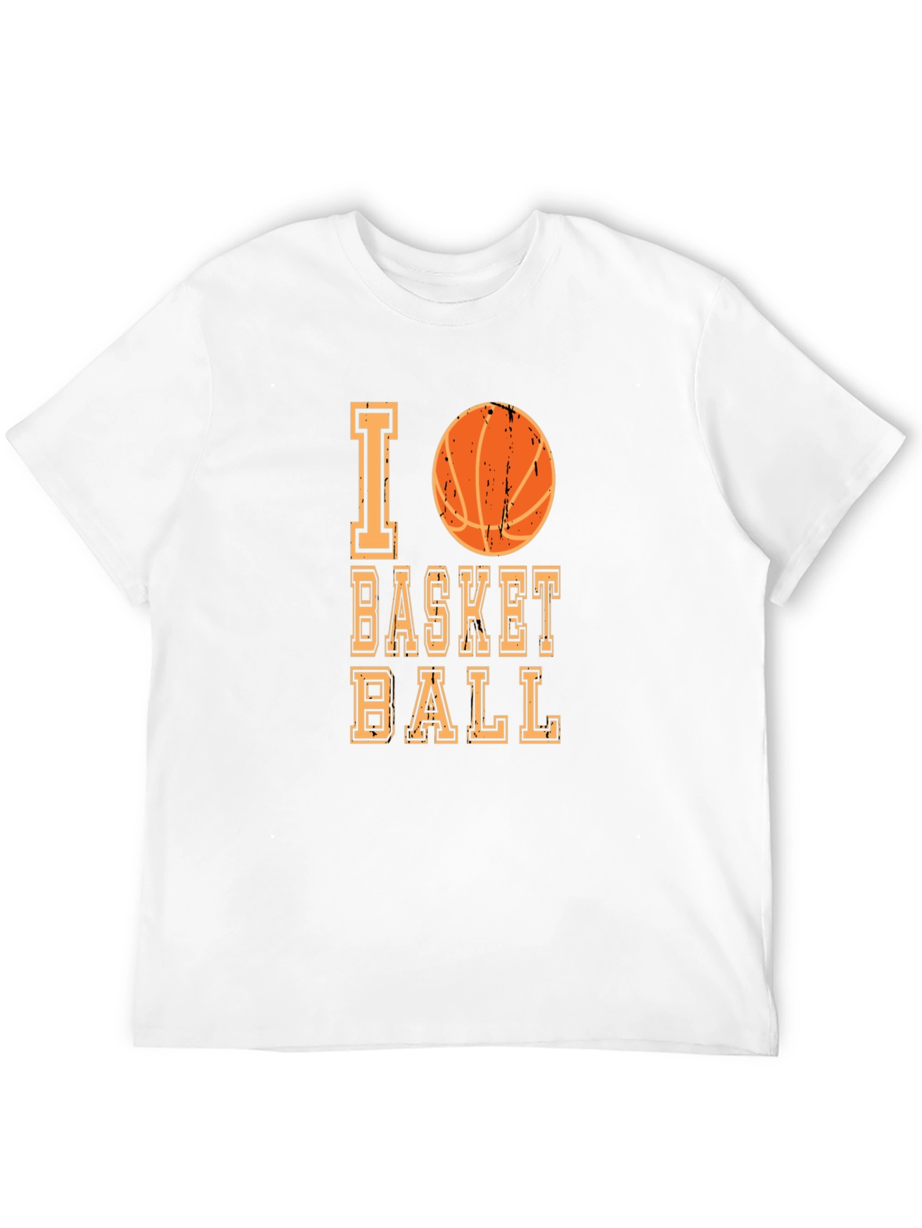 I Love Basketball Graphic T-Shirt - Casual Tee