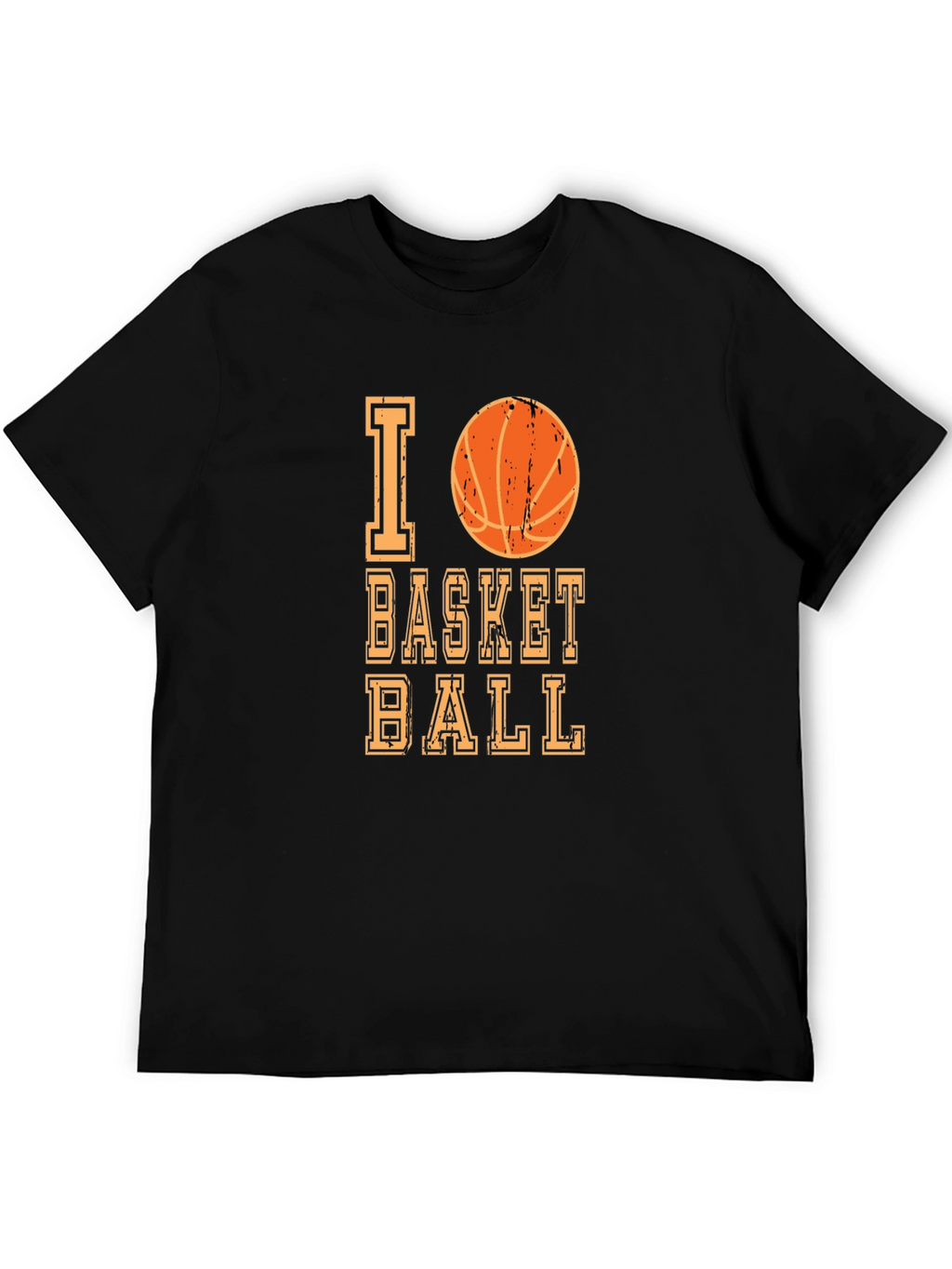 I Love Basketball Graphic T-Shirt - Casual Tee