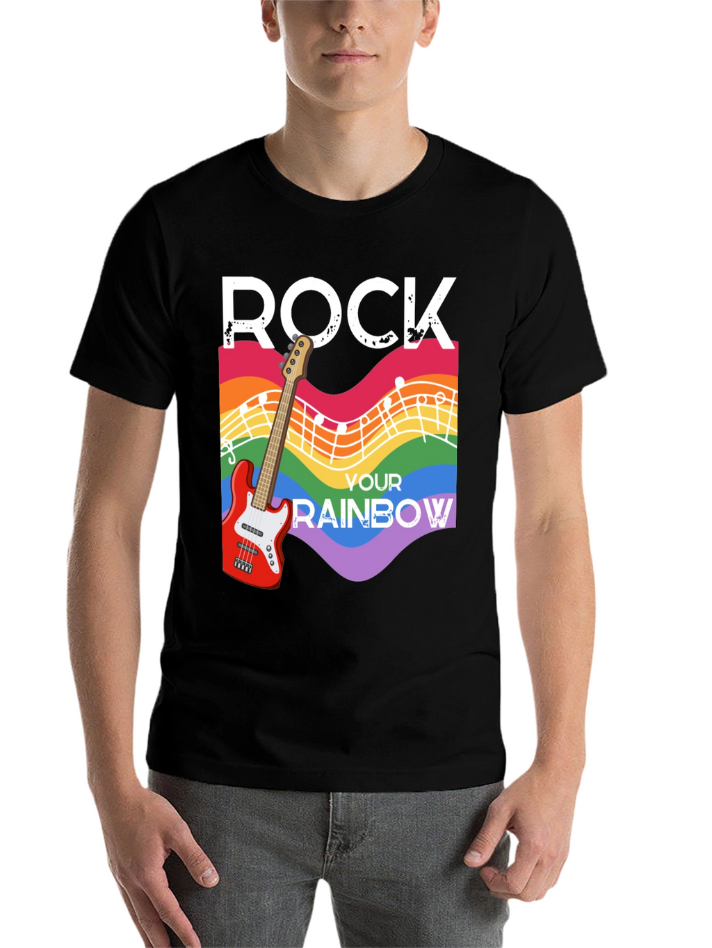 Rock Your Rainbow Guitar T-Shirt