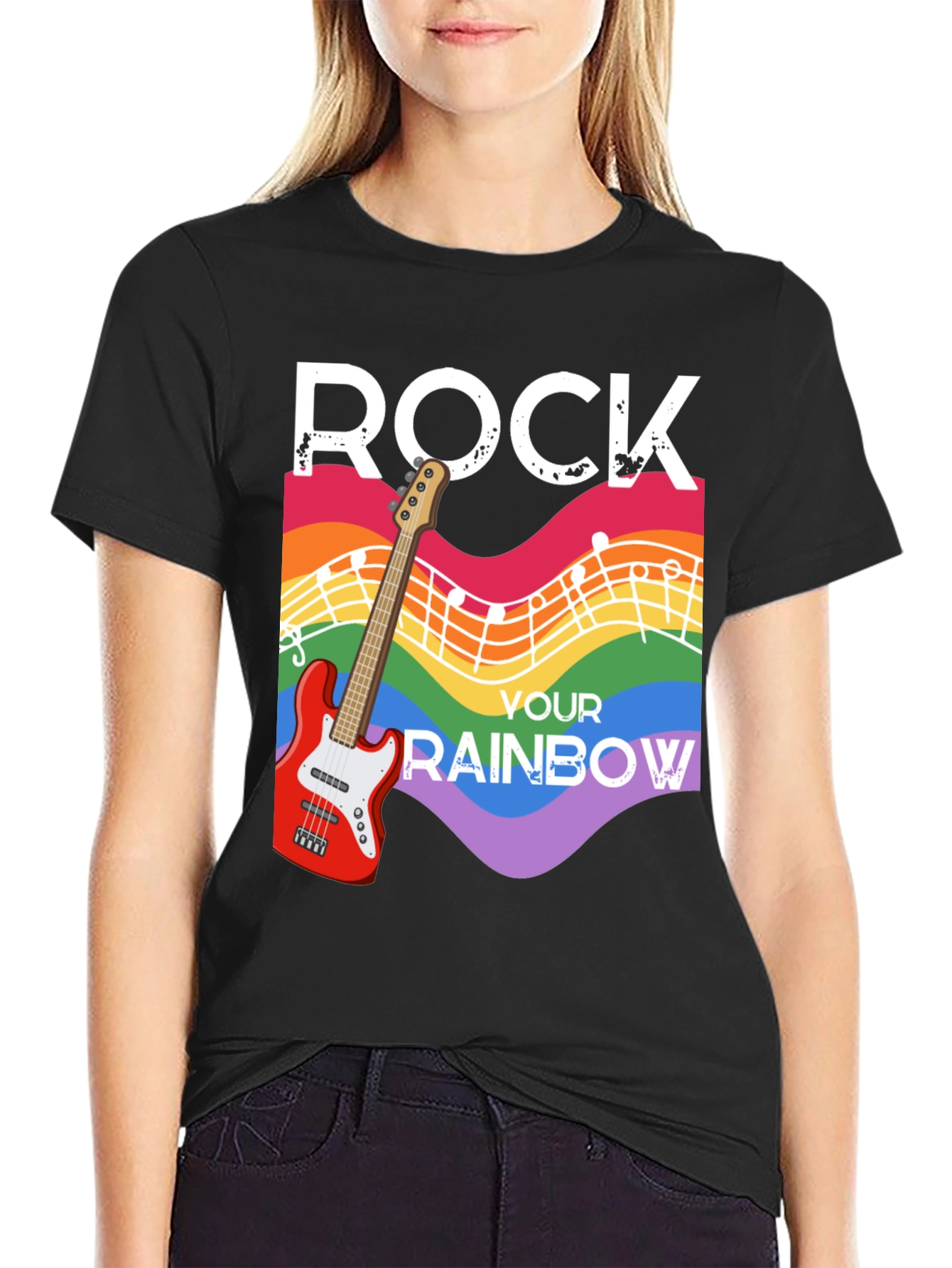 Rock Your Rainbow Guitar T-Shirt