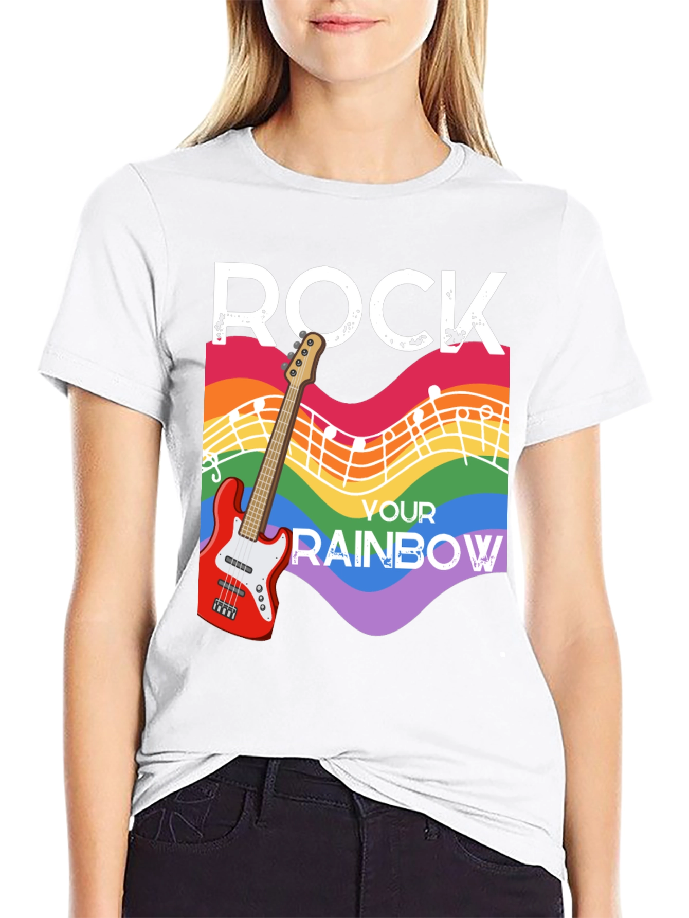 Rock Your Rainbow Guitar T-Shirt