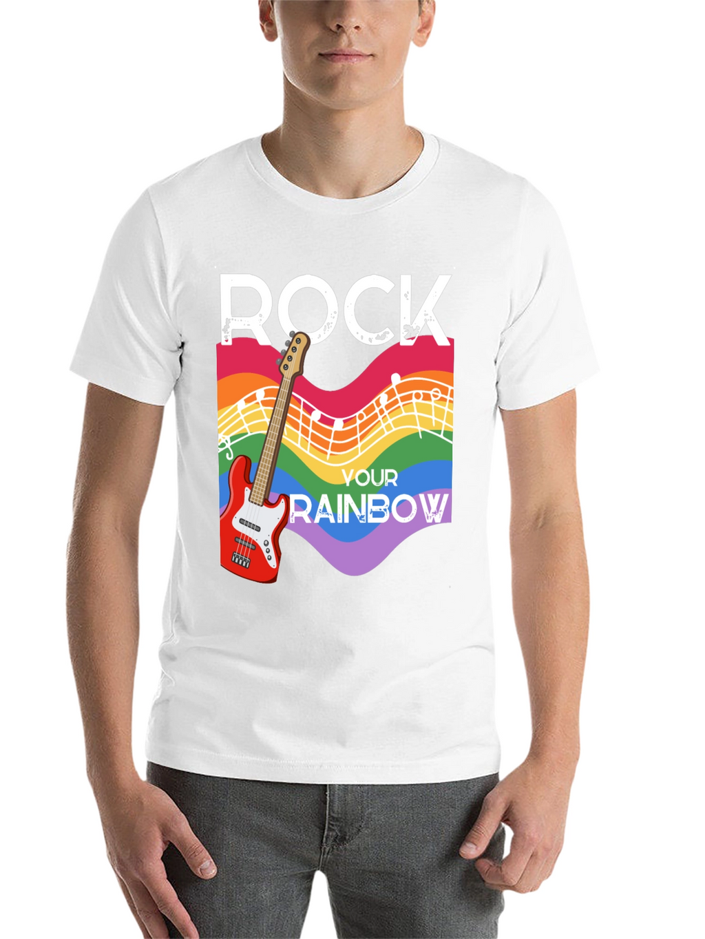 Rock Your Rainbow Guitar T-Shirt