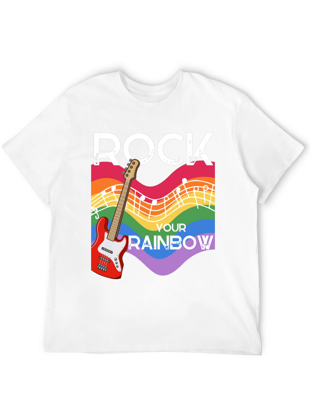 Rock Your Rainbow Guitar T-Shirt