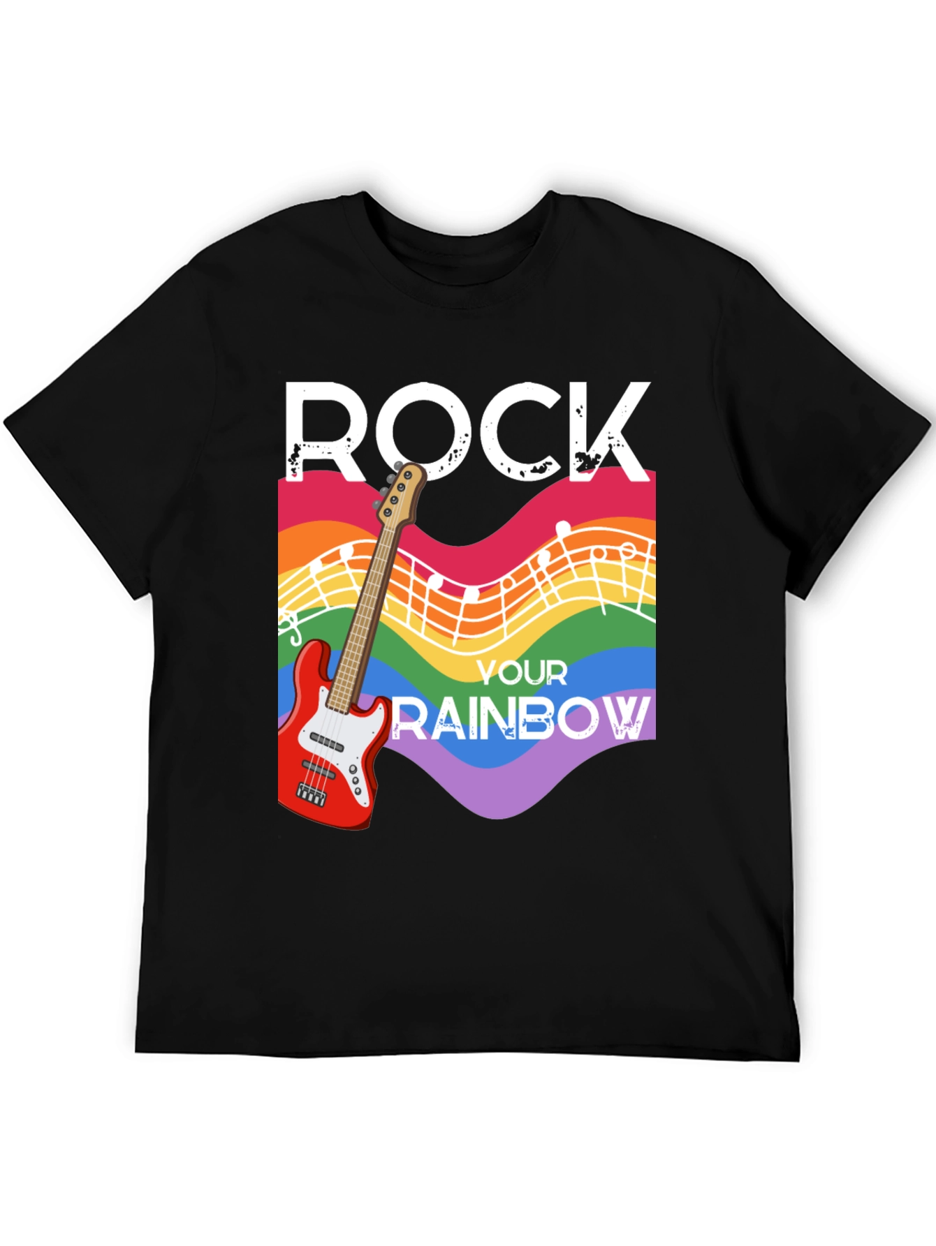 Rock Your Rainbow Guitar T-Shirt