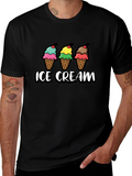 Ice Cream Graphic T-Shirt - Cool Treat Design
