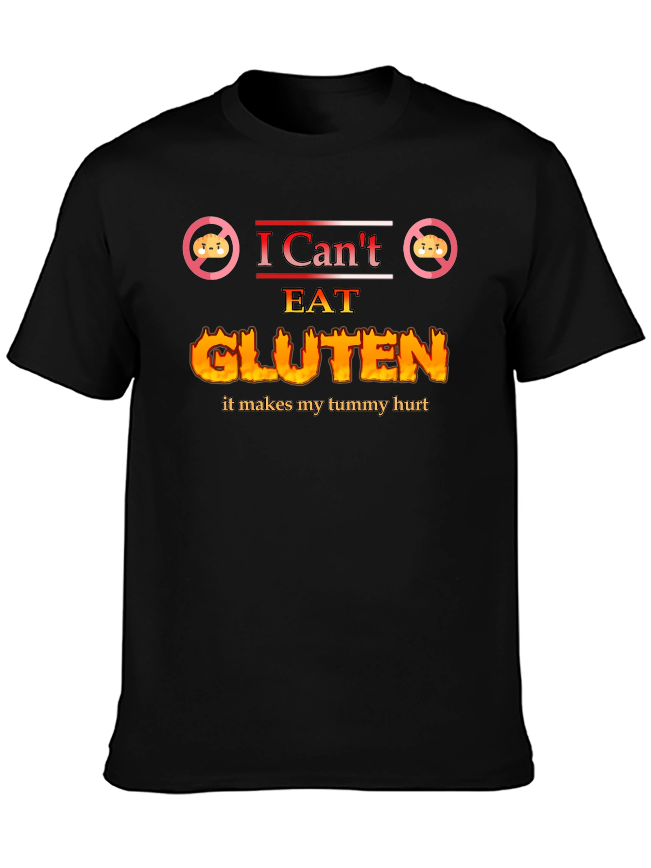 I Cant Eat Gluten T-Shirt - Funny Food Allergy Tee