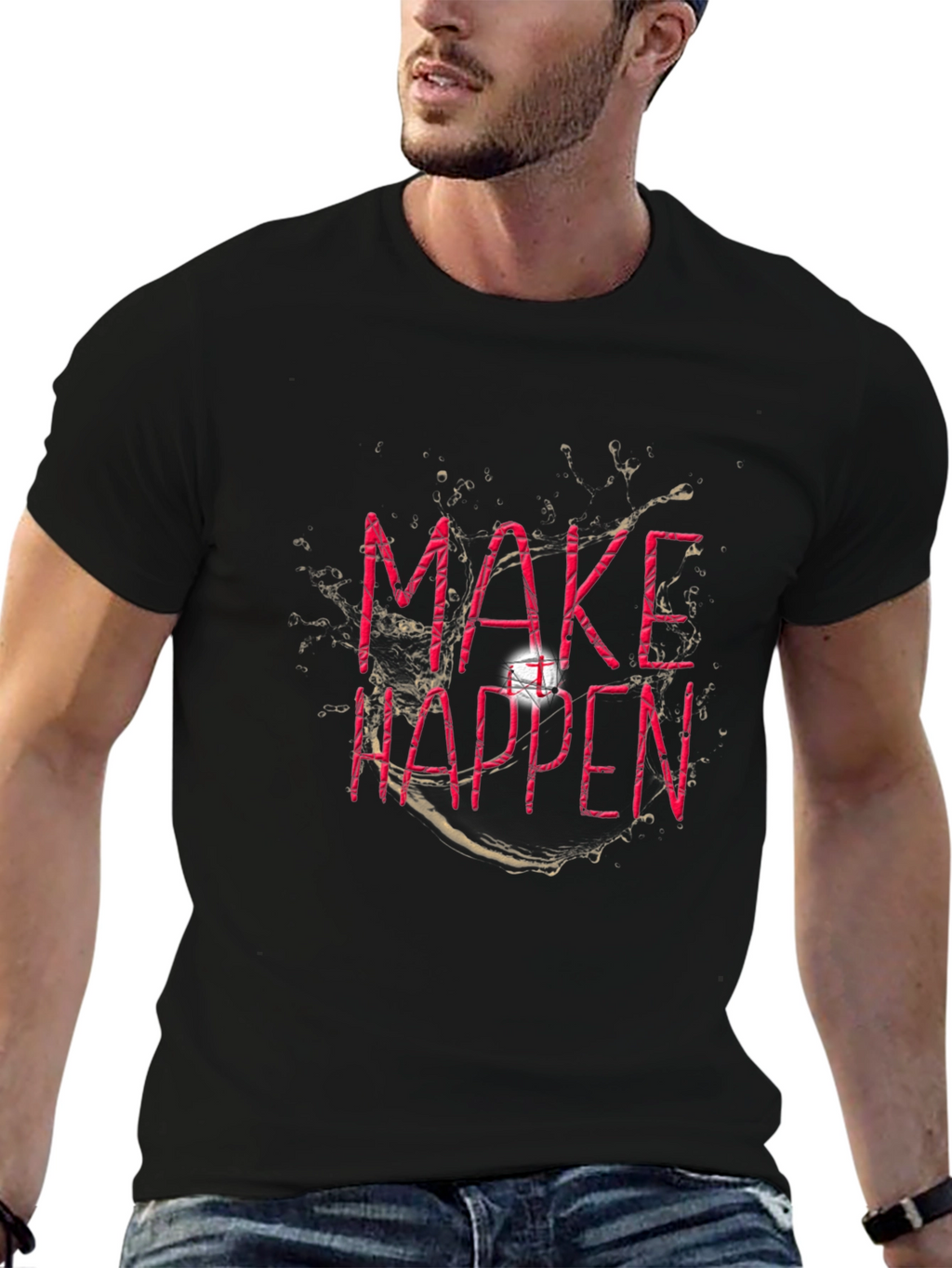 Make Happen Graphic T-Shirt - Black