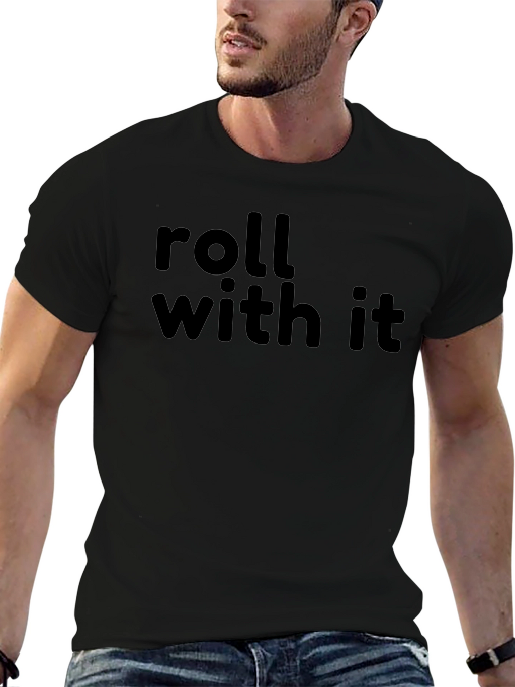 Roll With It Graphic T-Shirt - Black