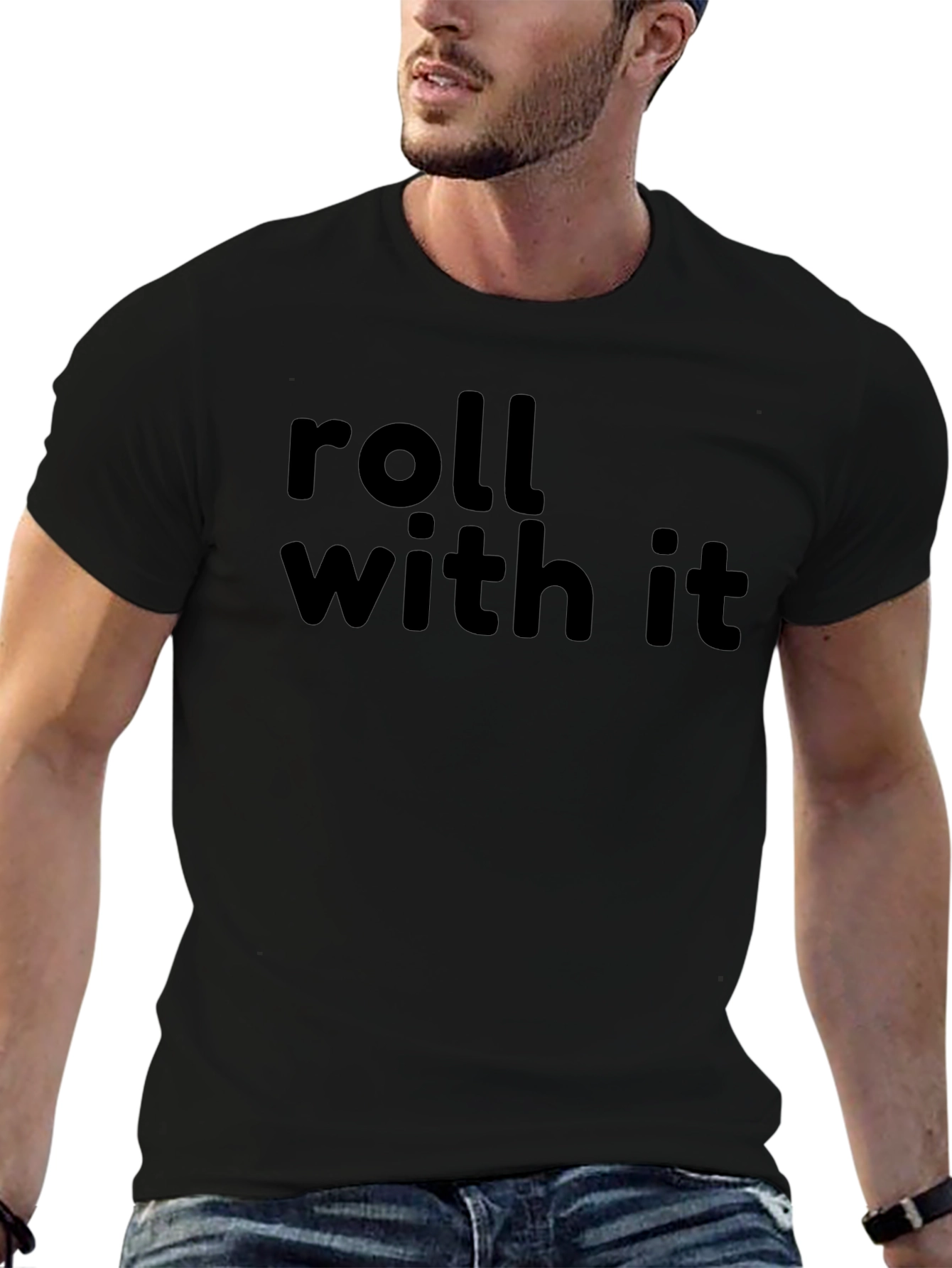 Roll With It Graphic T-Shirt - Black