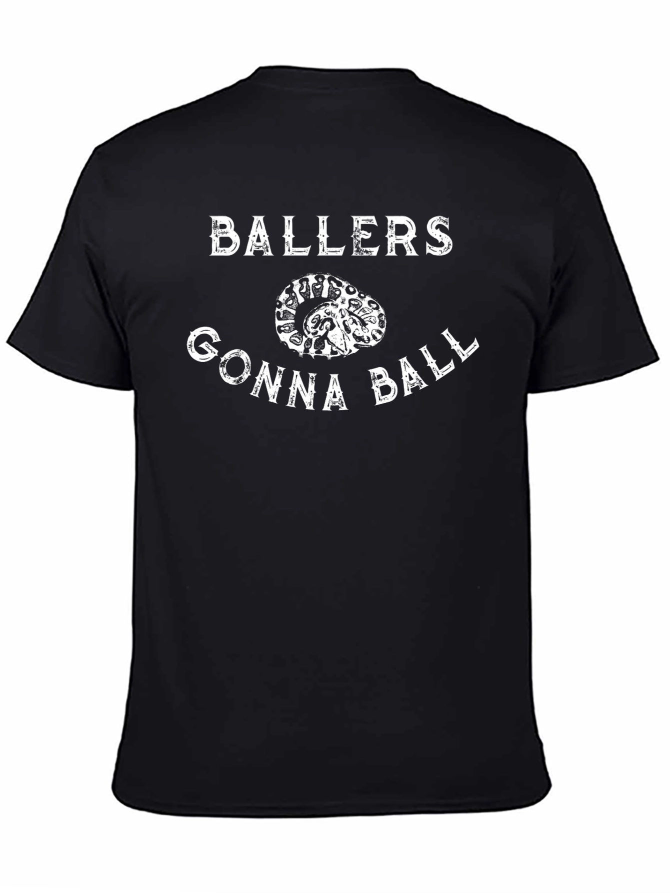 Ballers Gonna Ball Graphic Tee - Black Crew Neck