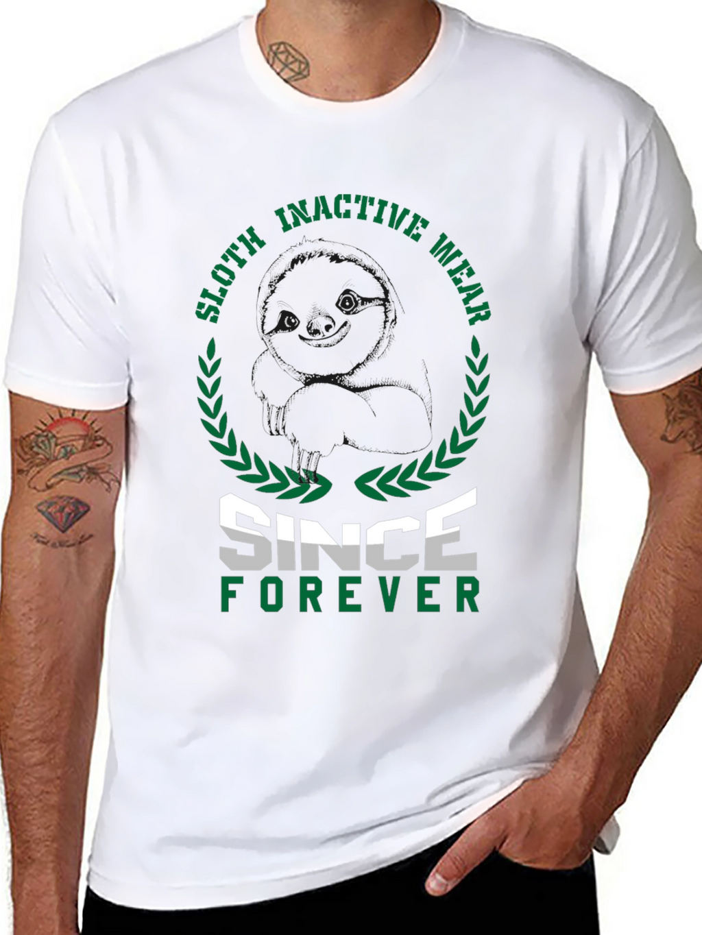 Sloth Inactive Wear Since Forever Black T-Shirt