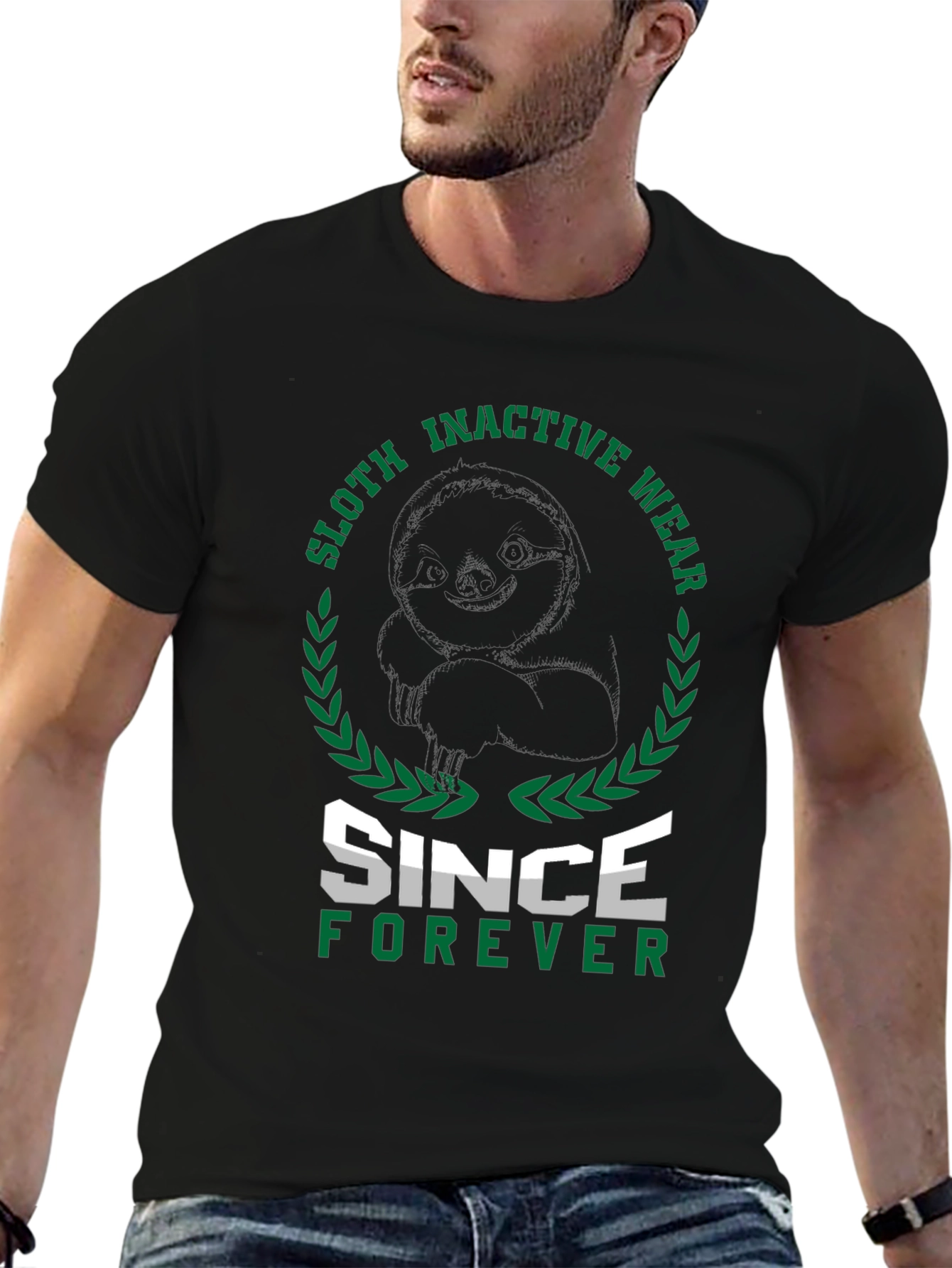 Sloth Inactive Wear Since Forever Black T-Shirt