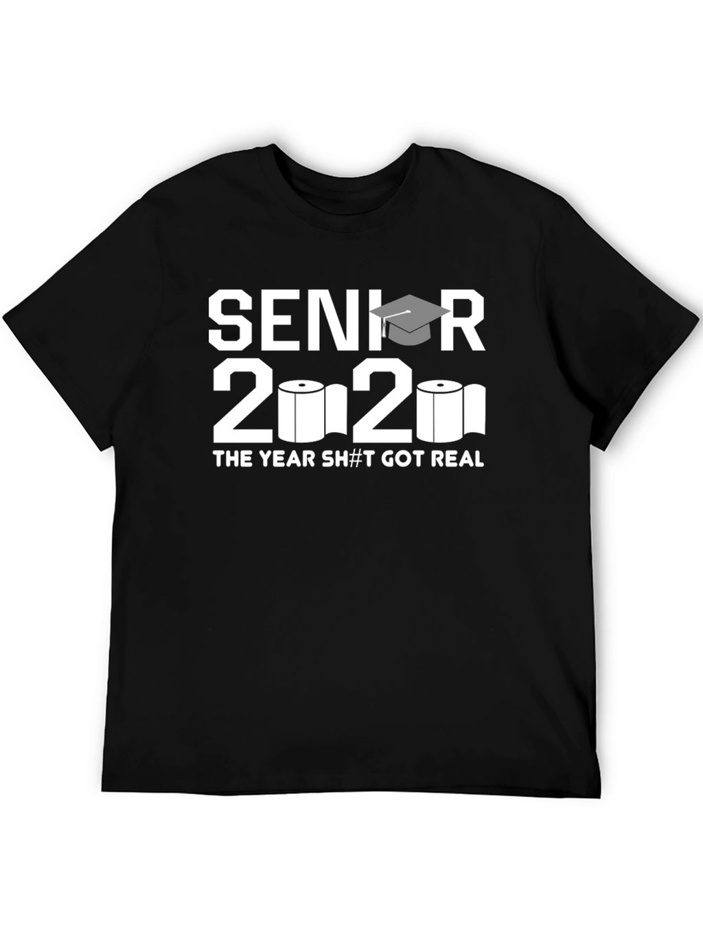 Senior 2020 Toilet Paper Black T-Shirt