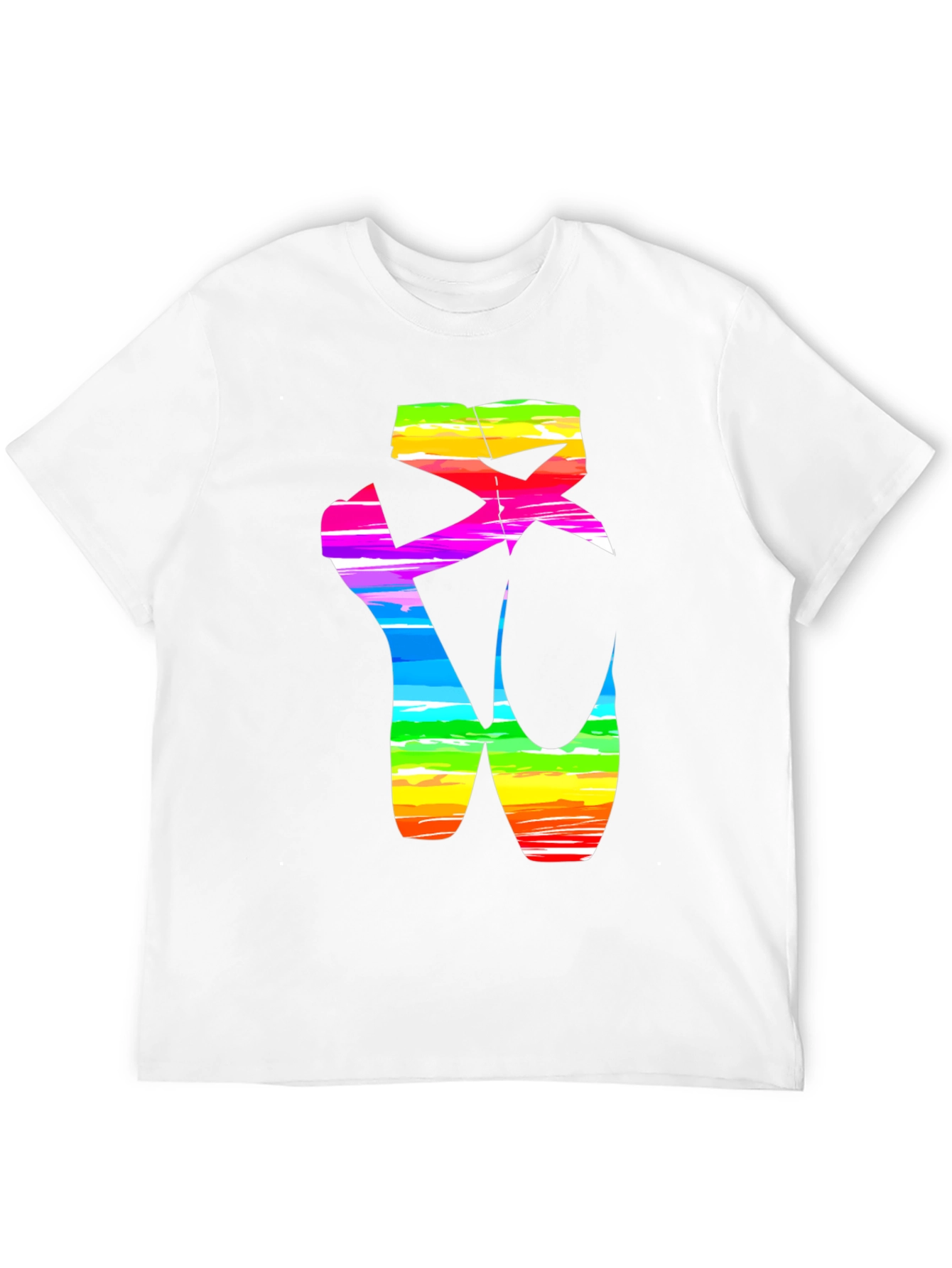 Rainbow Ballet Shoe Graphic T-Shirt
