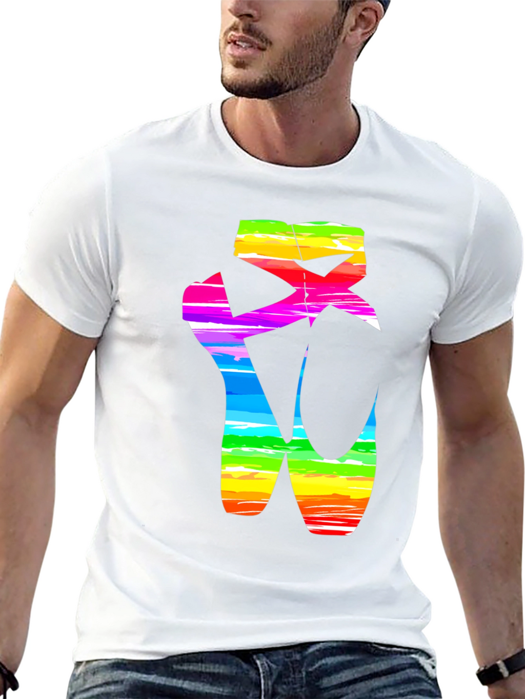 Rainbow Ballet Shoe Graphic T-Shirt