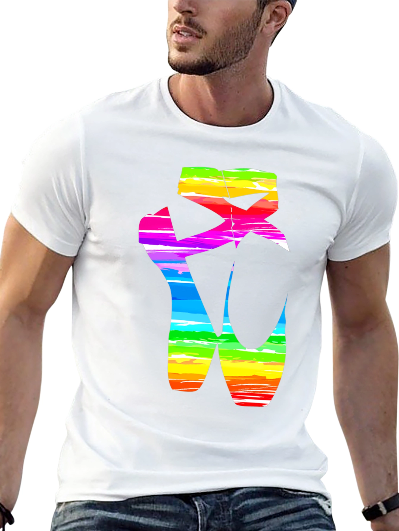 Rainbow Ballet Shoe Graphic T-Shirt