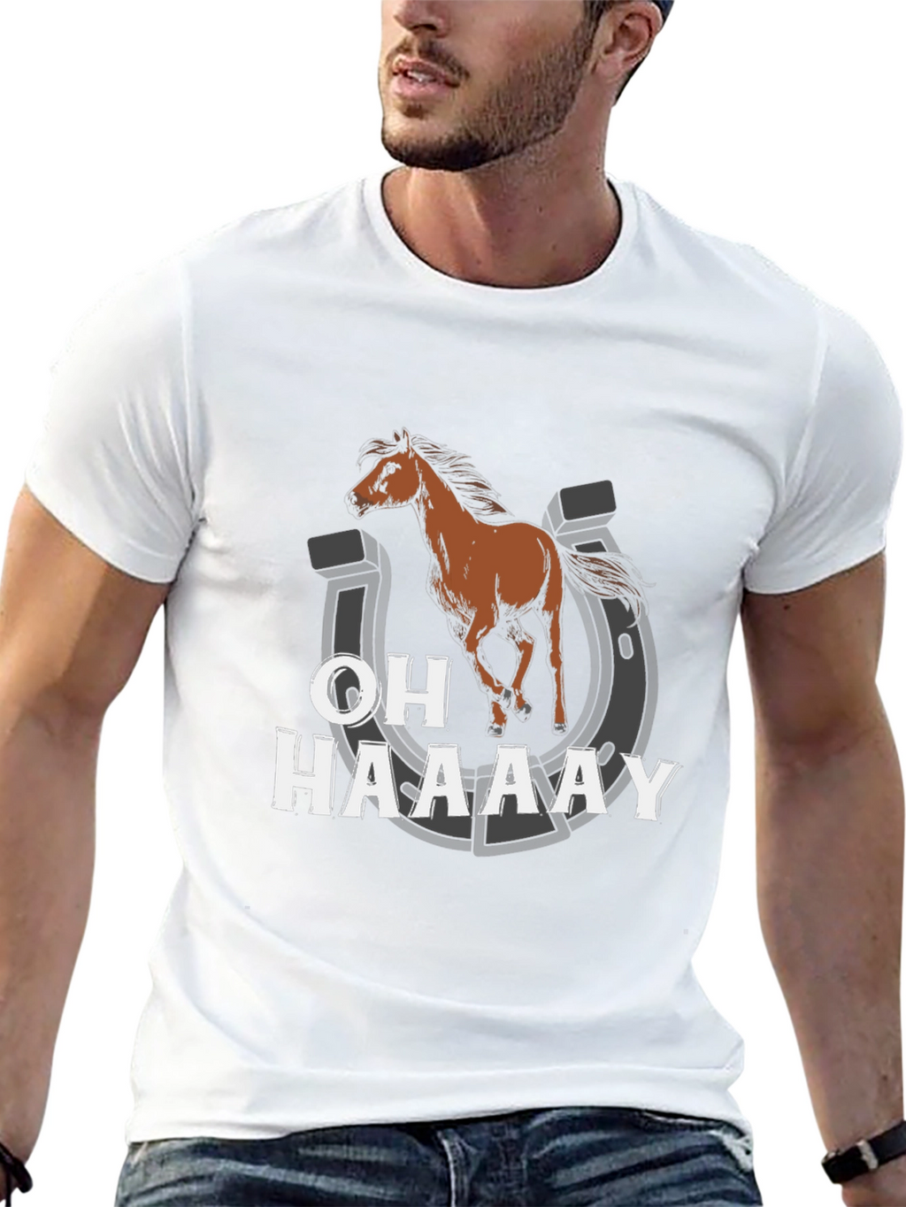 Funny Horse T-Shirt - Oh Haaaay! Graphic Tee
