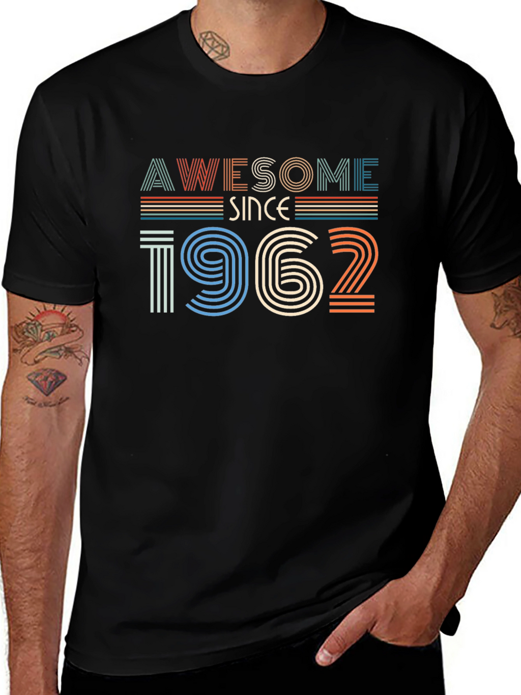 Awesome Since 1962 Black Graphic Tee