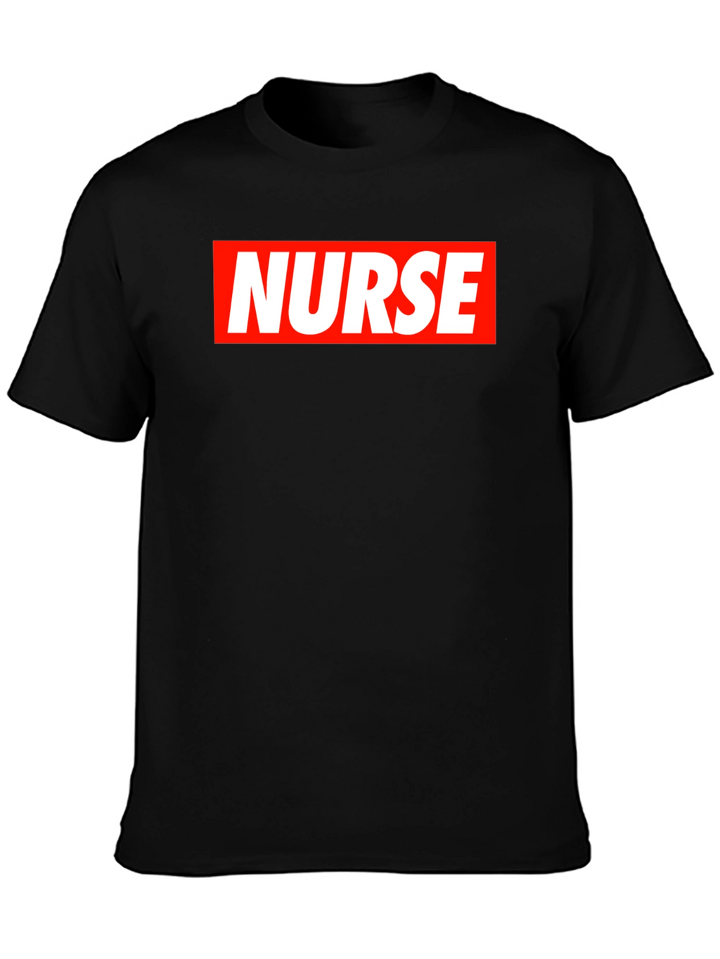 Nurse Graphic T-Shirt - Bold Red & White Design