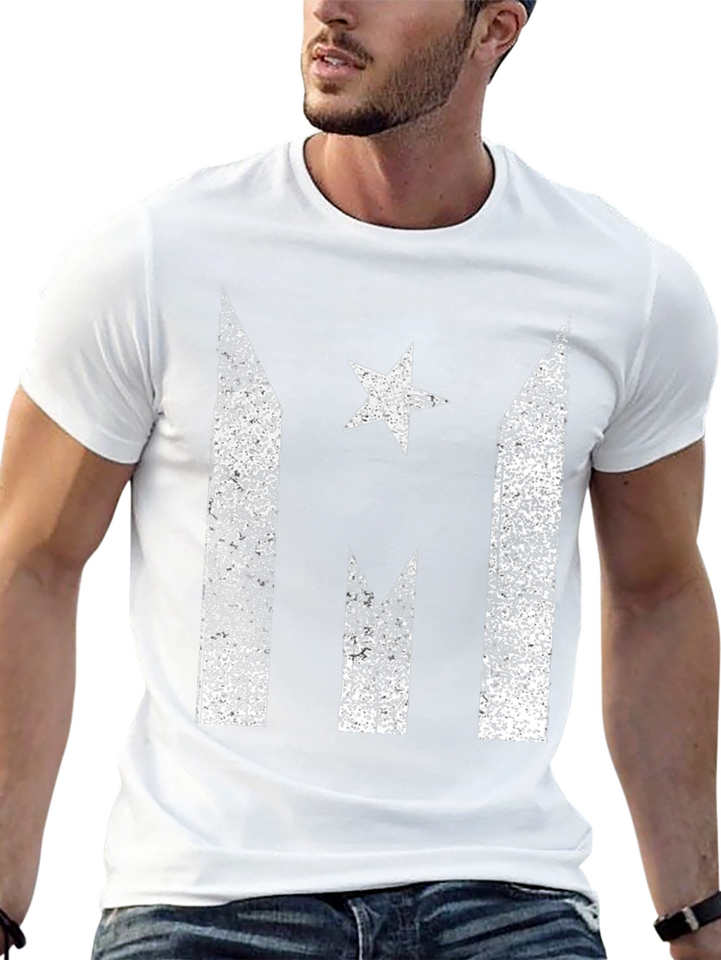 Distressed Puerto Rican Pride Graphic Tee - Black