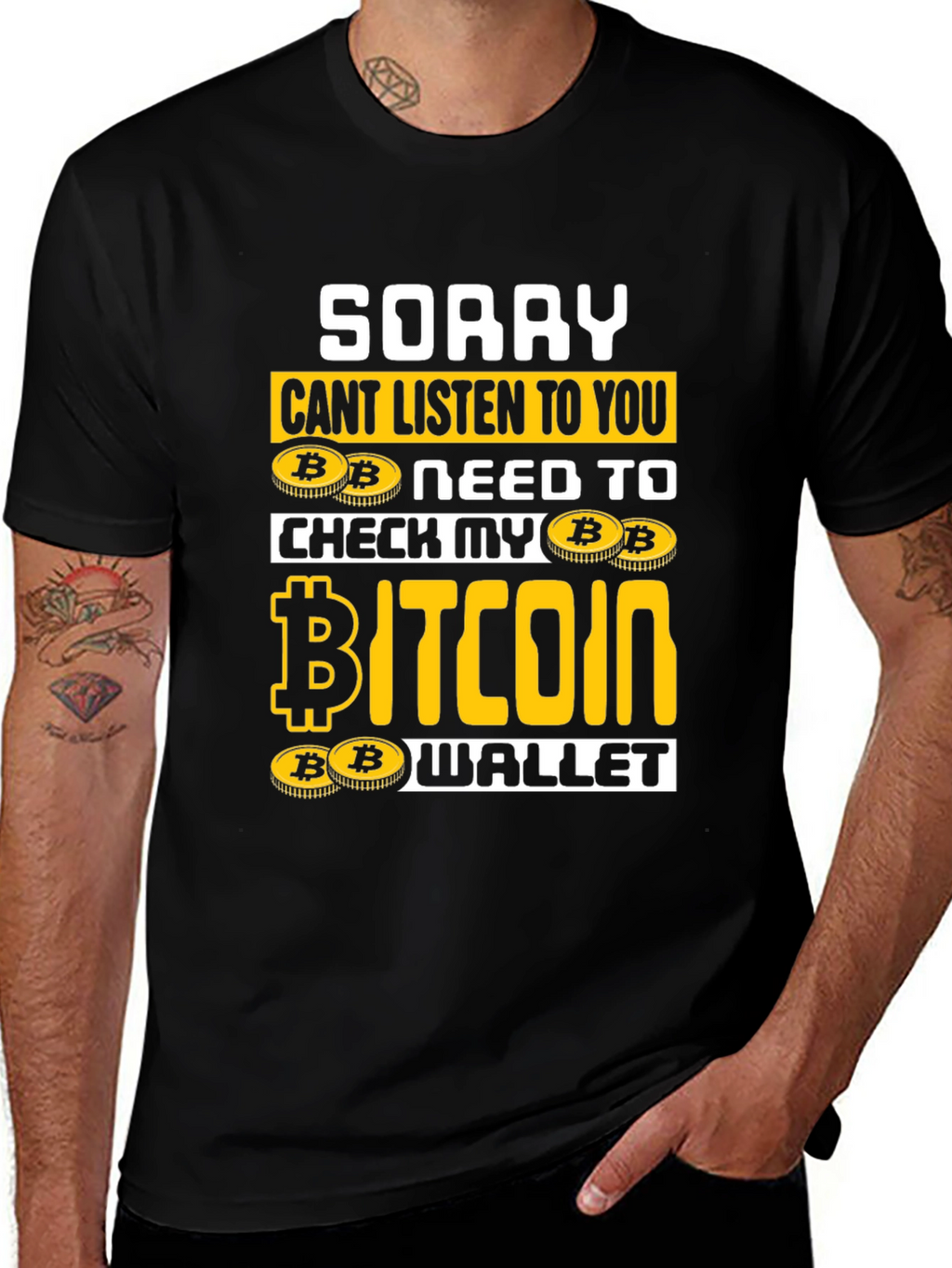Bitcoin Wallet Graphic T-Shirt