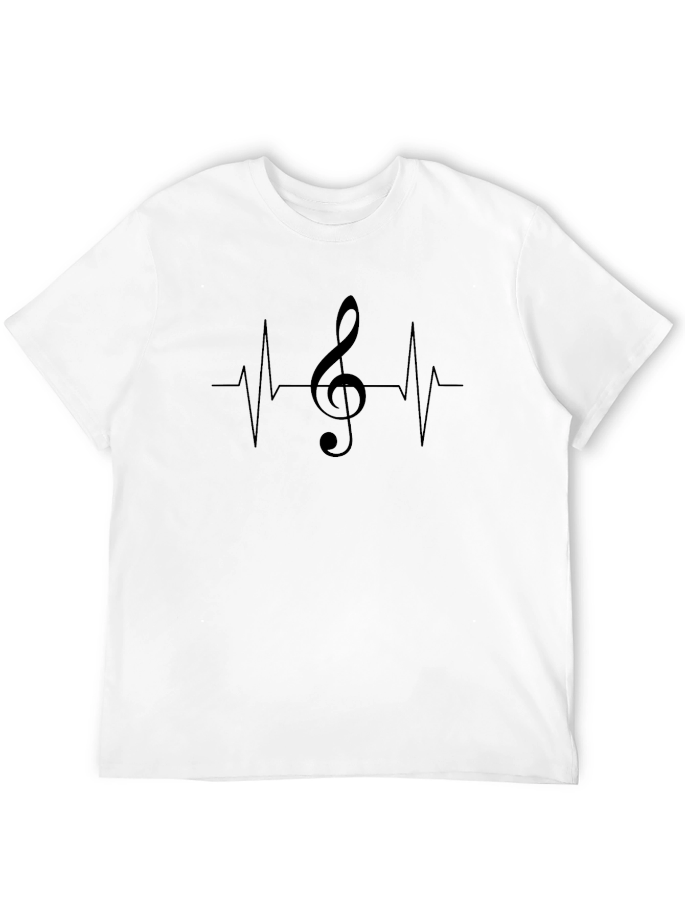 Music Heartbeat T-Shirt - Black Graphic Tee