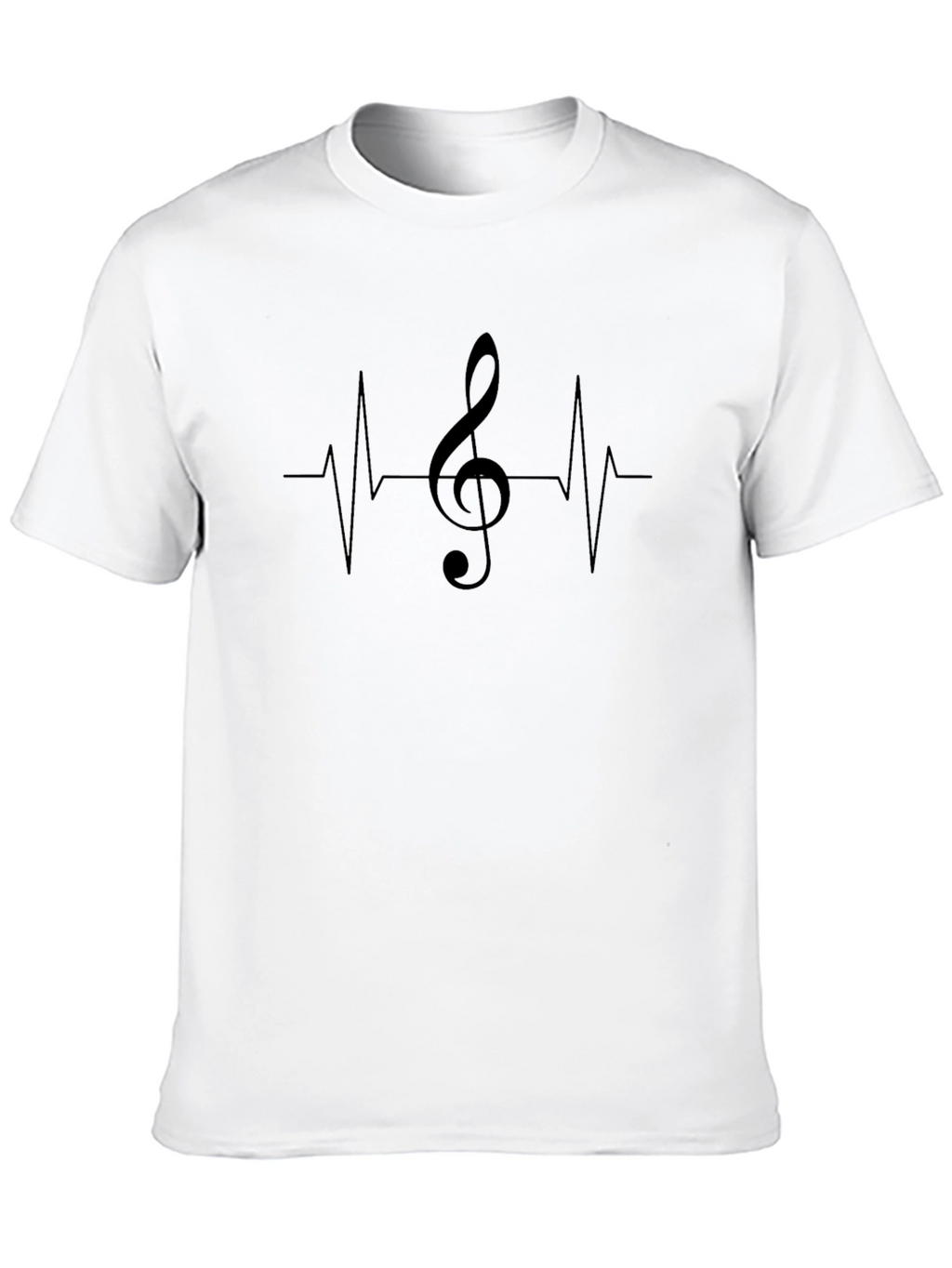Music Heartbeat T-Shirt - Black Graphic Tee