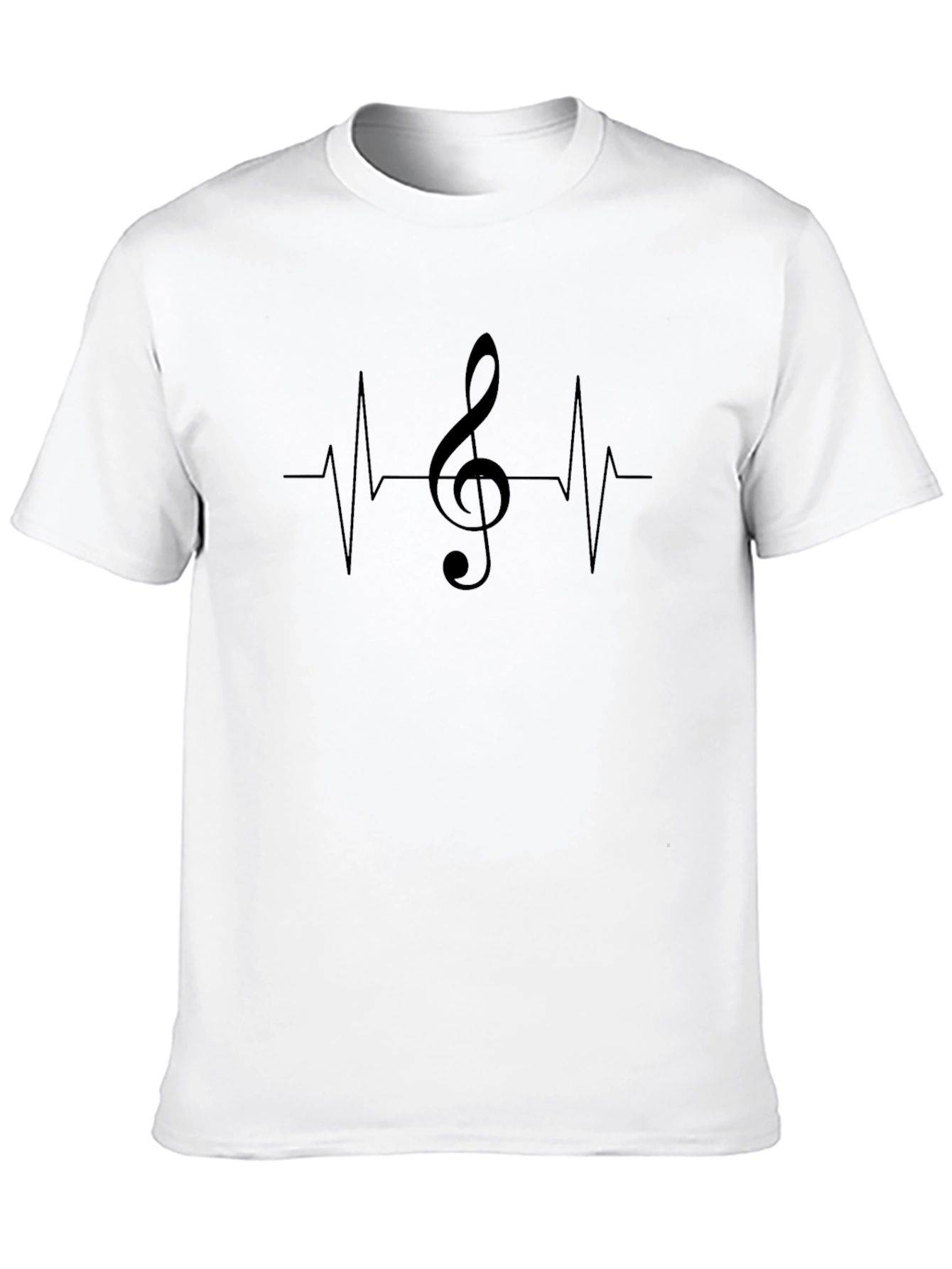 Music Heartbeat T-Shirt - Black Graphic Tee