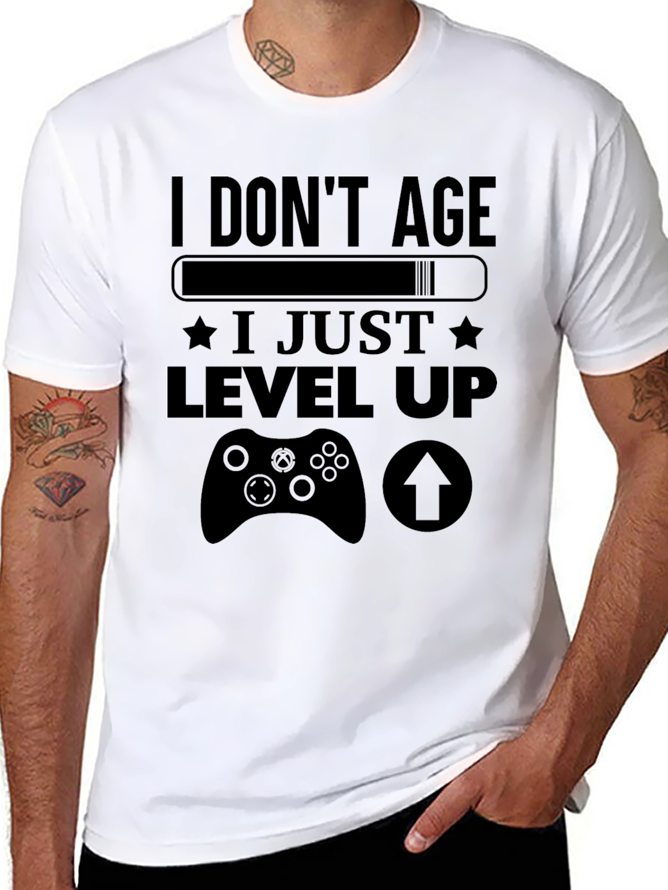 Gamer Level Up Black T-Shirt