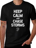 Keep Calm Chase Storms Black T-Shirt