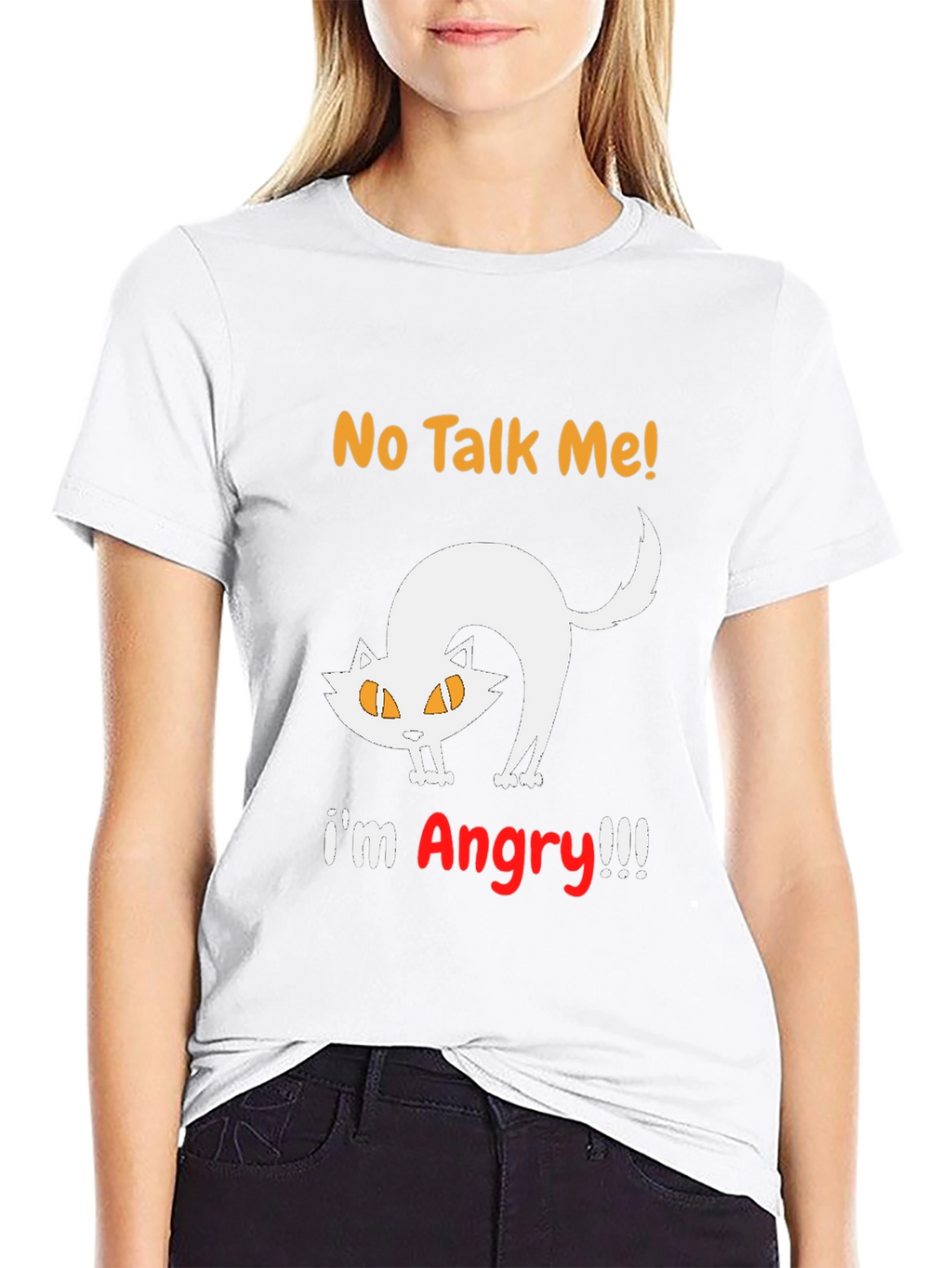 No Talk Me Im Angry Cat T-Shirt