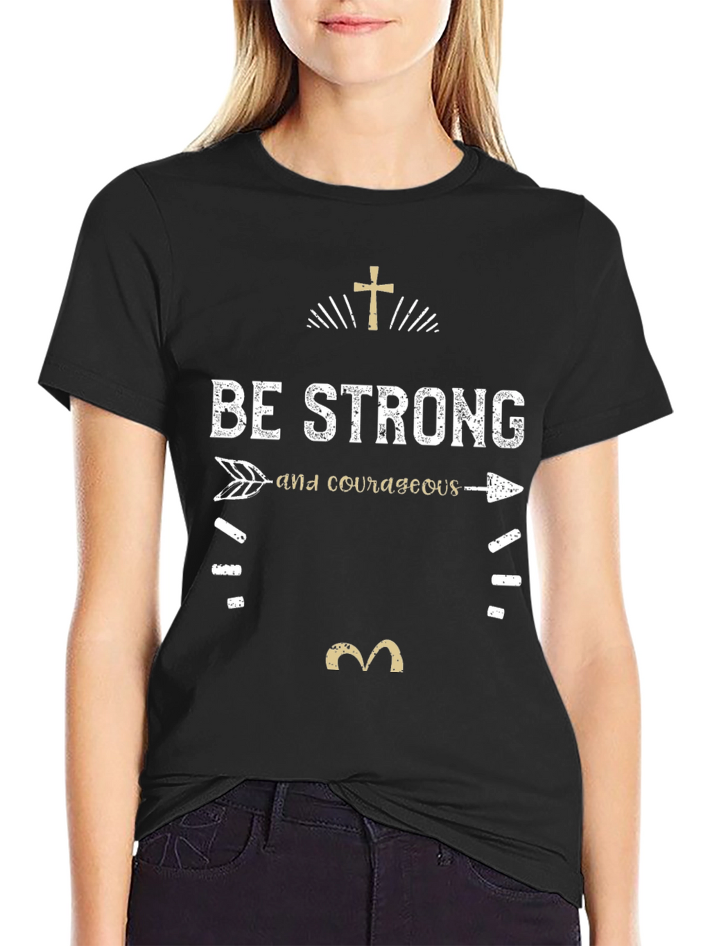 Be Strong and Courageous T-Shirt - Christian Faith Tee
