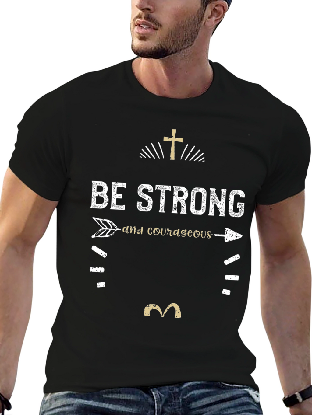 Be Strong and Courageous T-Shirt - Christian Faith Tee