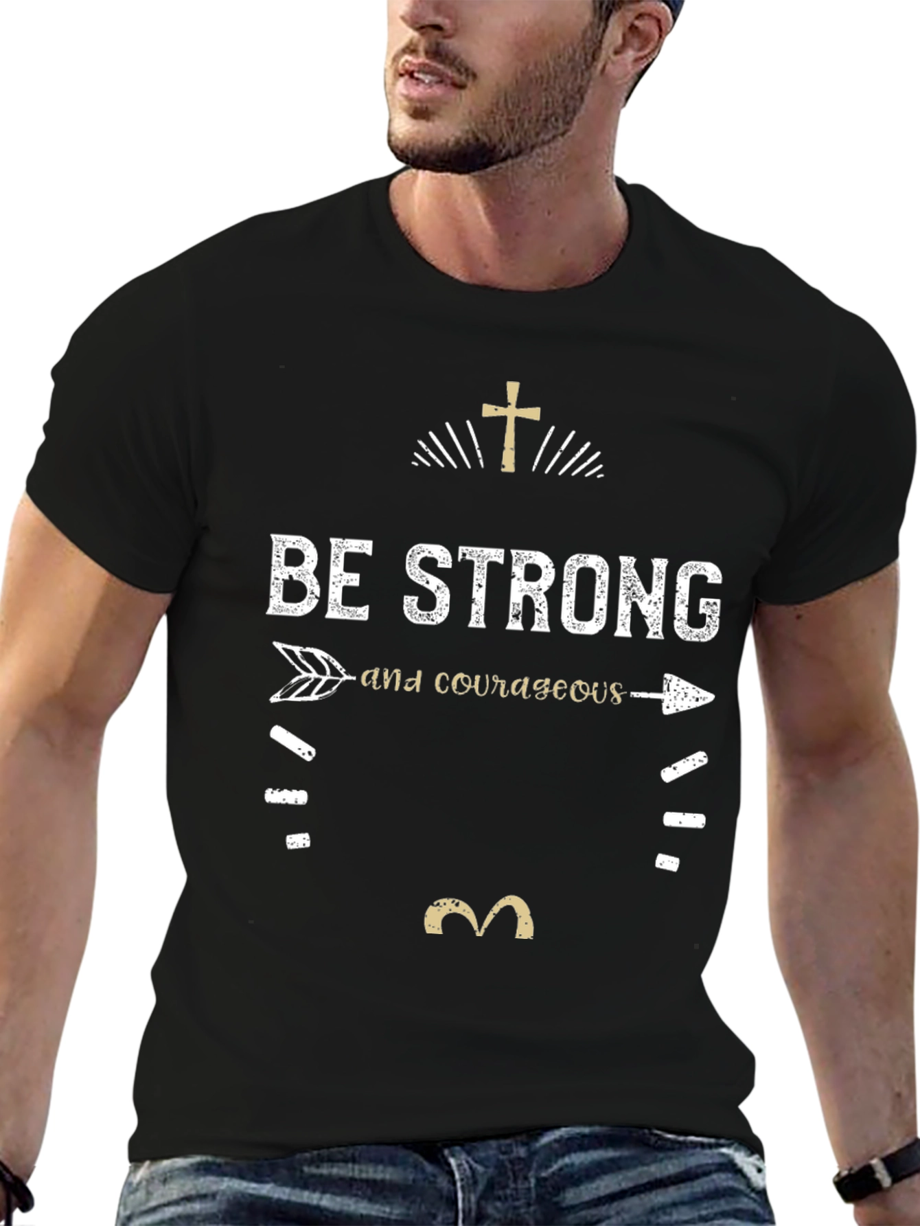 Be Strong and Courageous T-Shirt - Christian Faith Tee