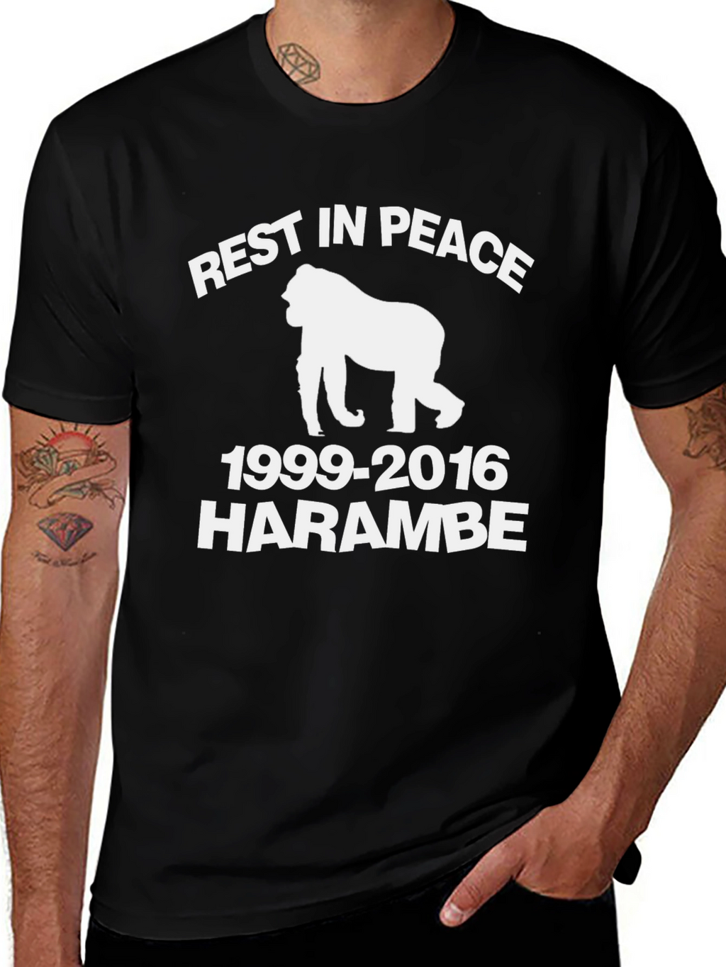 RIP Harambe T-Shirt -  Gorilla Tribute Tee