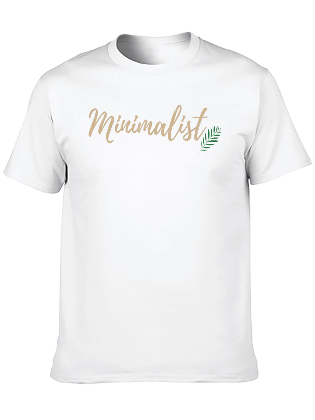 Minimalist Black T-Shirt with Leaf Detail