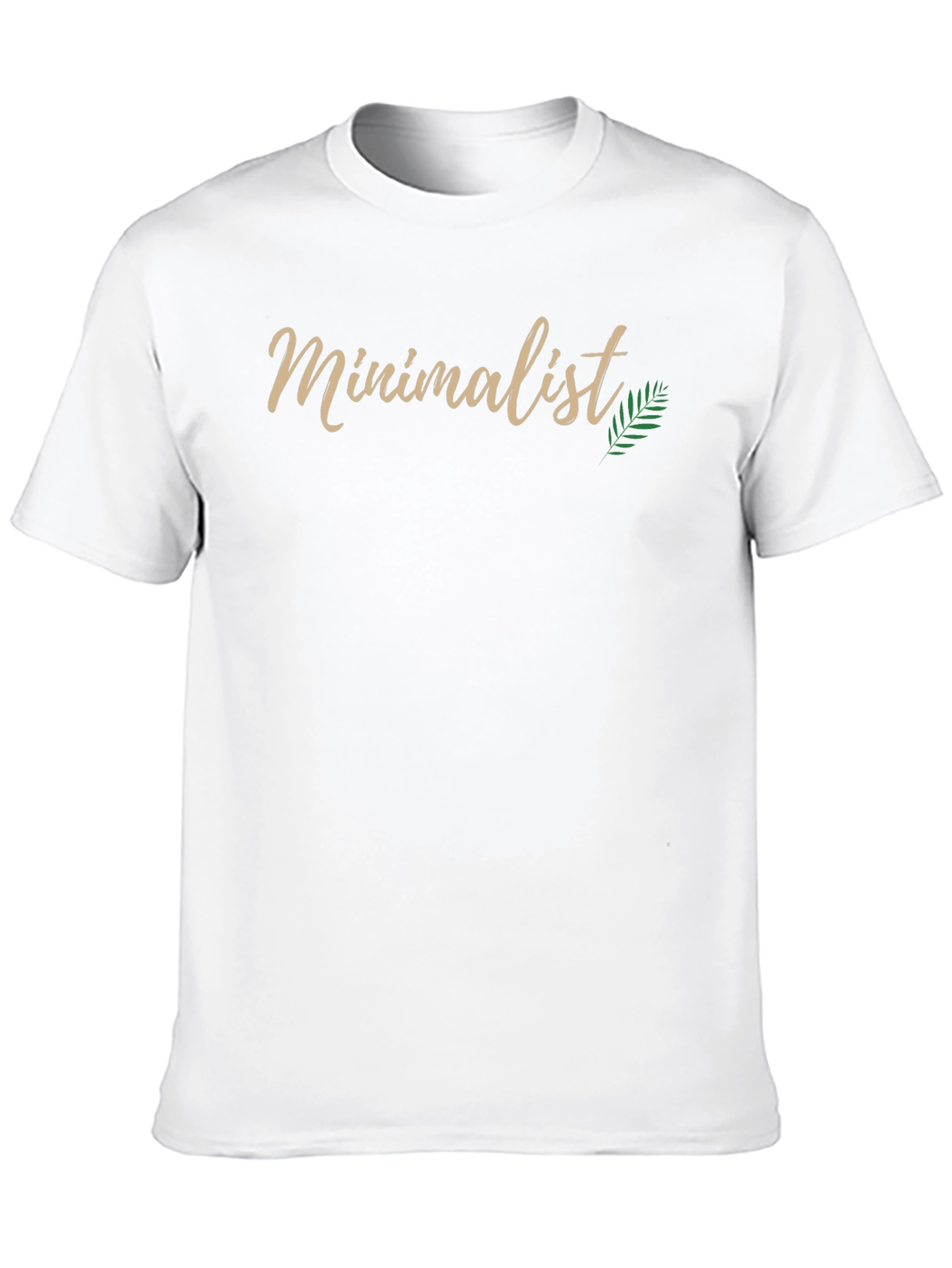 Minimalist Black T-Shirt with Leaf Detail