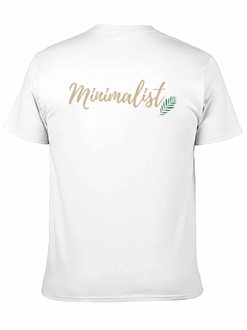 Minimalist Black T-Shirt with Leaf Detail