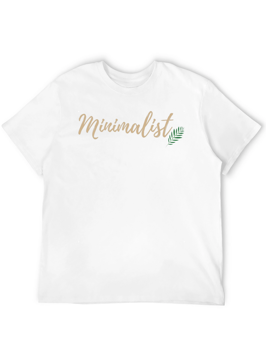 Minimalist Black T-Shirt with Leaf Detail