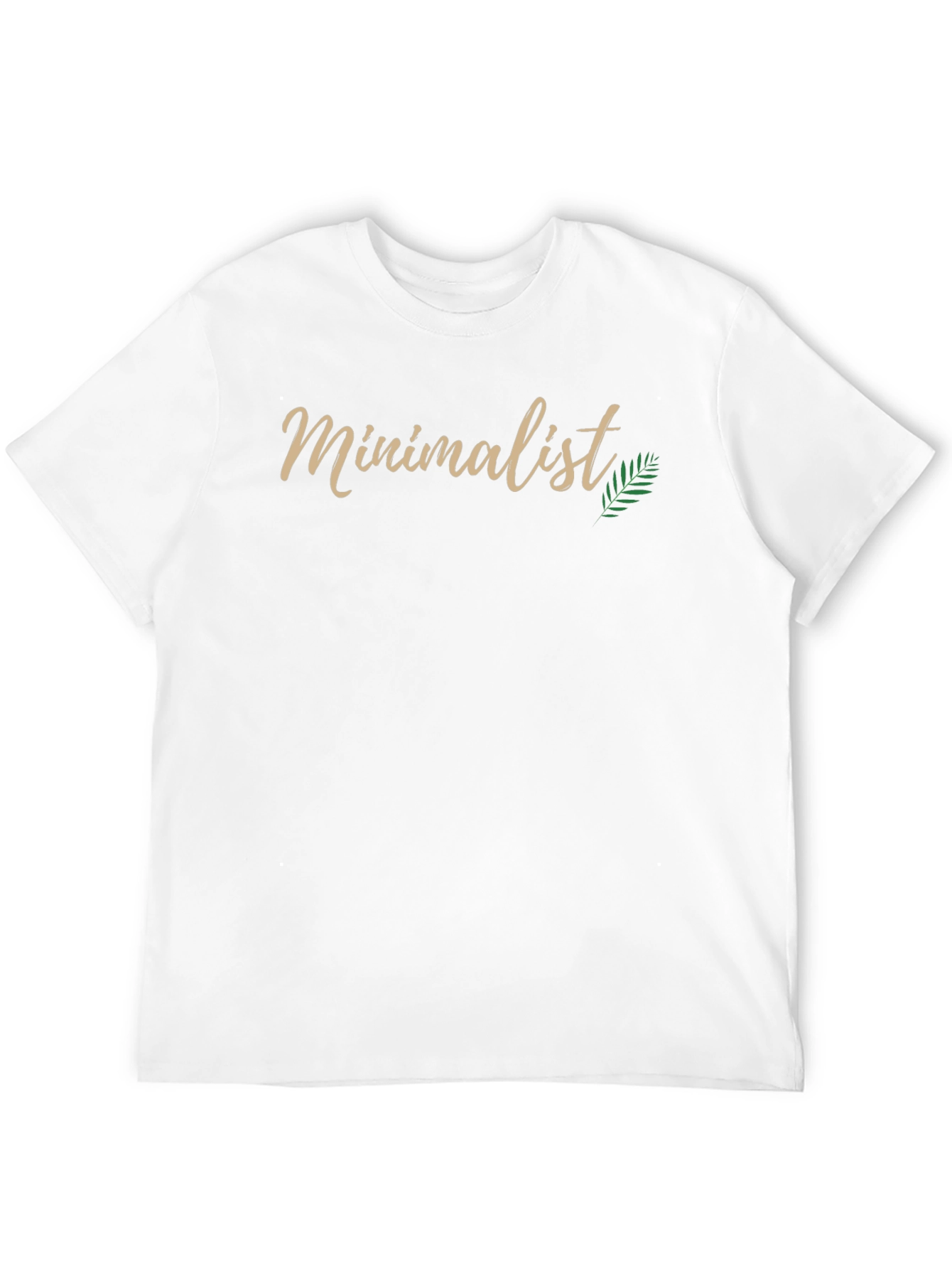 Minimalist Black T-Shirt with Leaf Detail