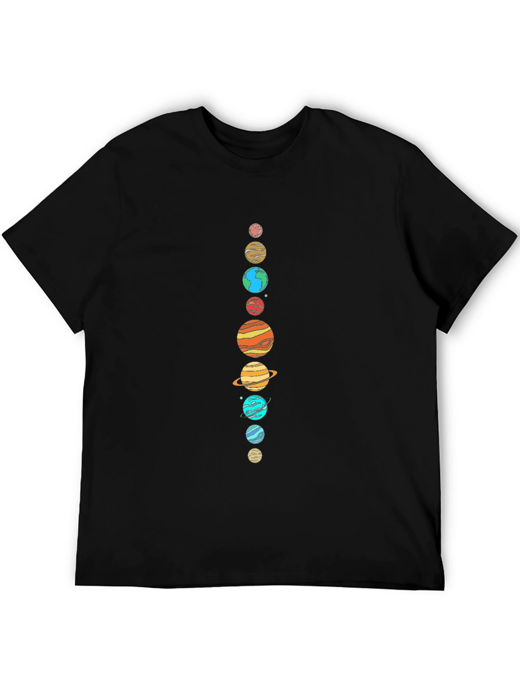 Planets Graphic Tee - Space Lovers Black T-Shirt