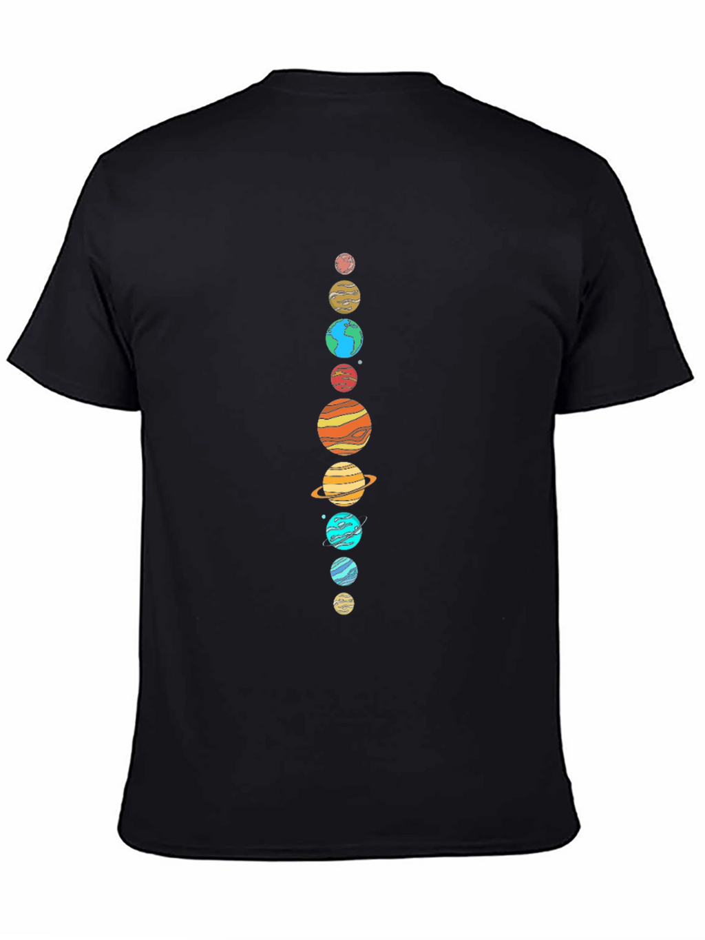Planets Graphic Tee - Space Lovers Black T-Shirt