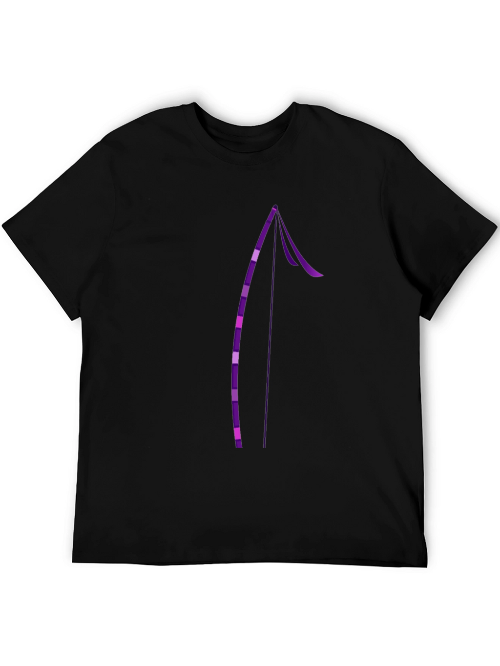 Stylish Black Tee with Purple Arrow Design