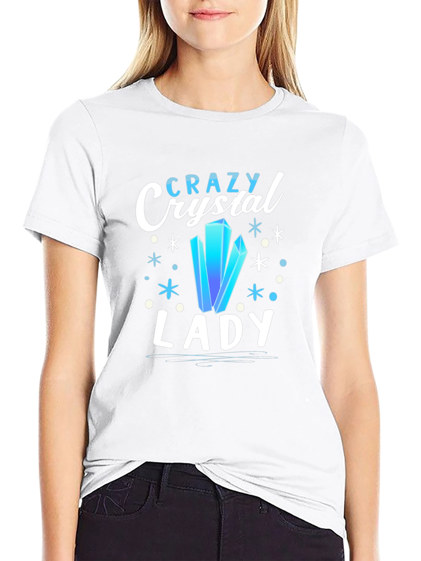 Crazy Crystal Lady Graphic T-Shirt