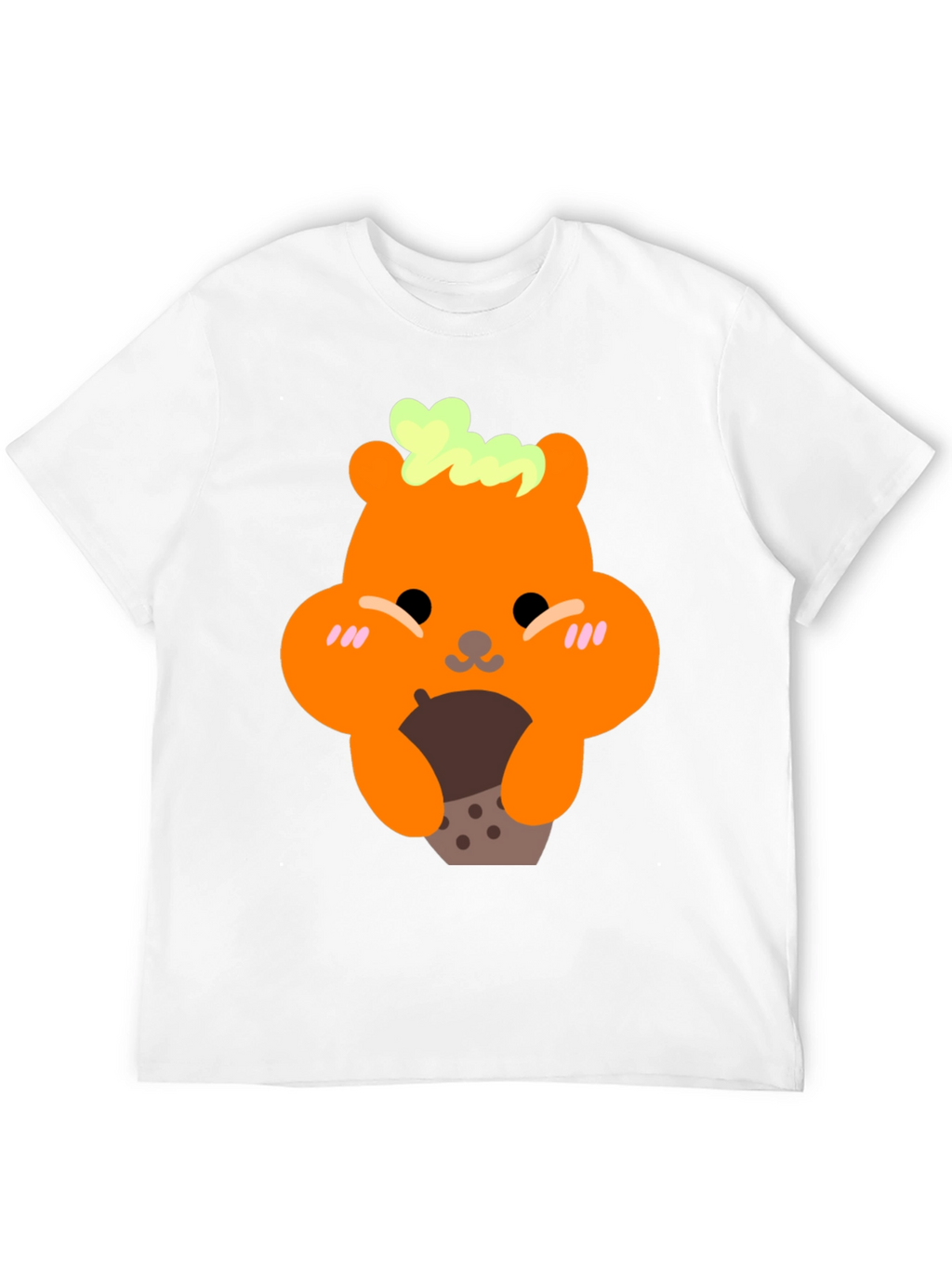 Cute Bear Holding Boba Tea Graphic T-Shirt