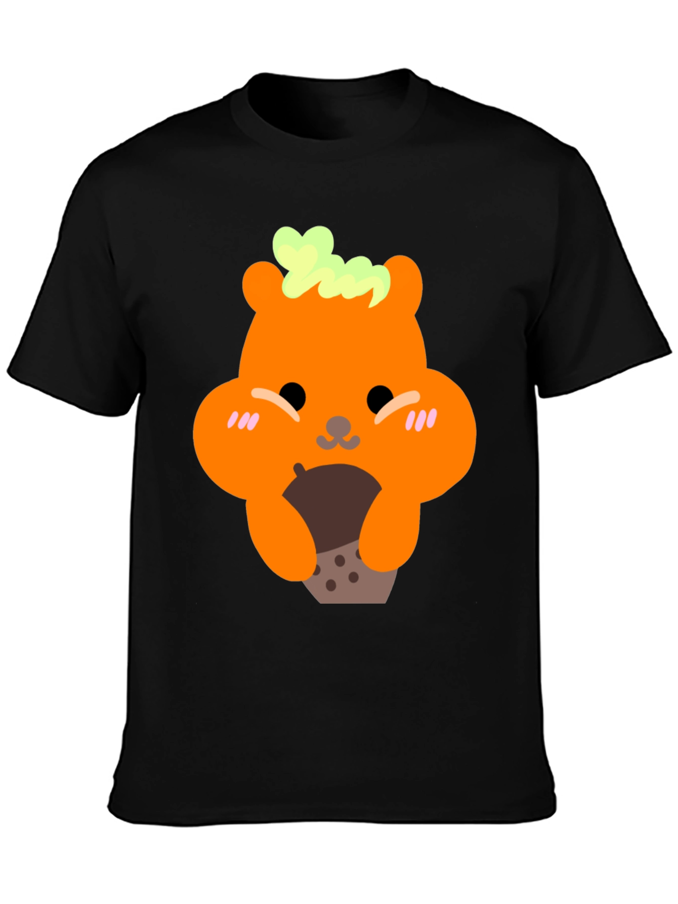 Cute Bear Holding Boba Tea Graphic T-Shirt