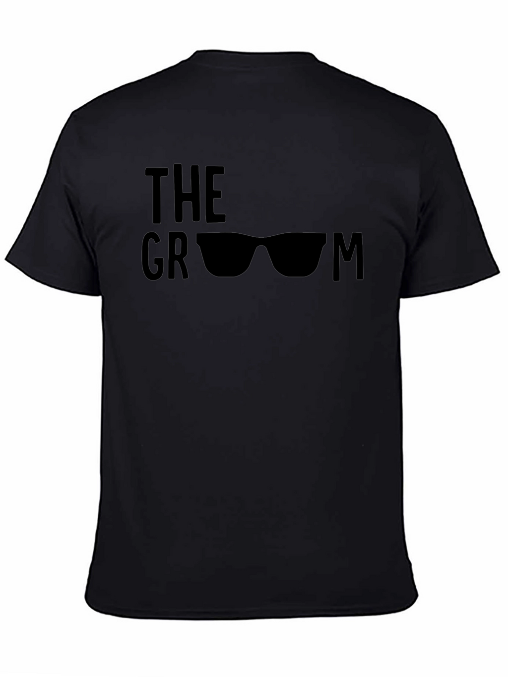 Cool Groom T-Shirt with Sunglasses Graphic - Black